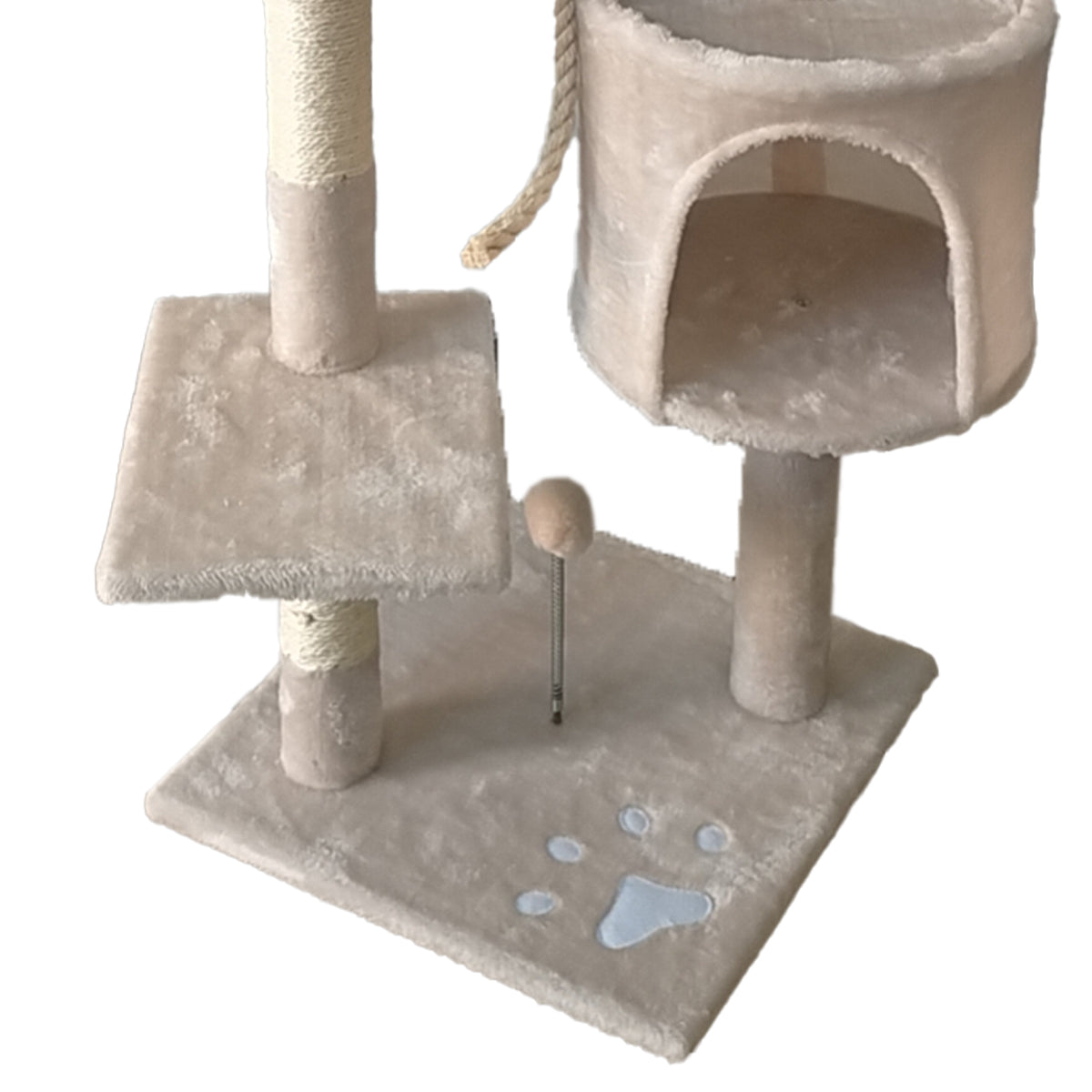 Furtastic 110cm Cat Tree Scratching Post - Beige Big Bedding Australia