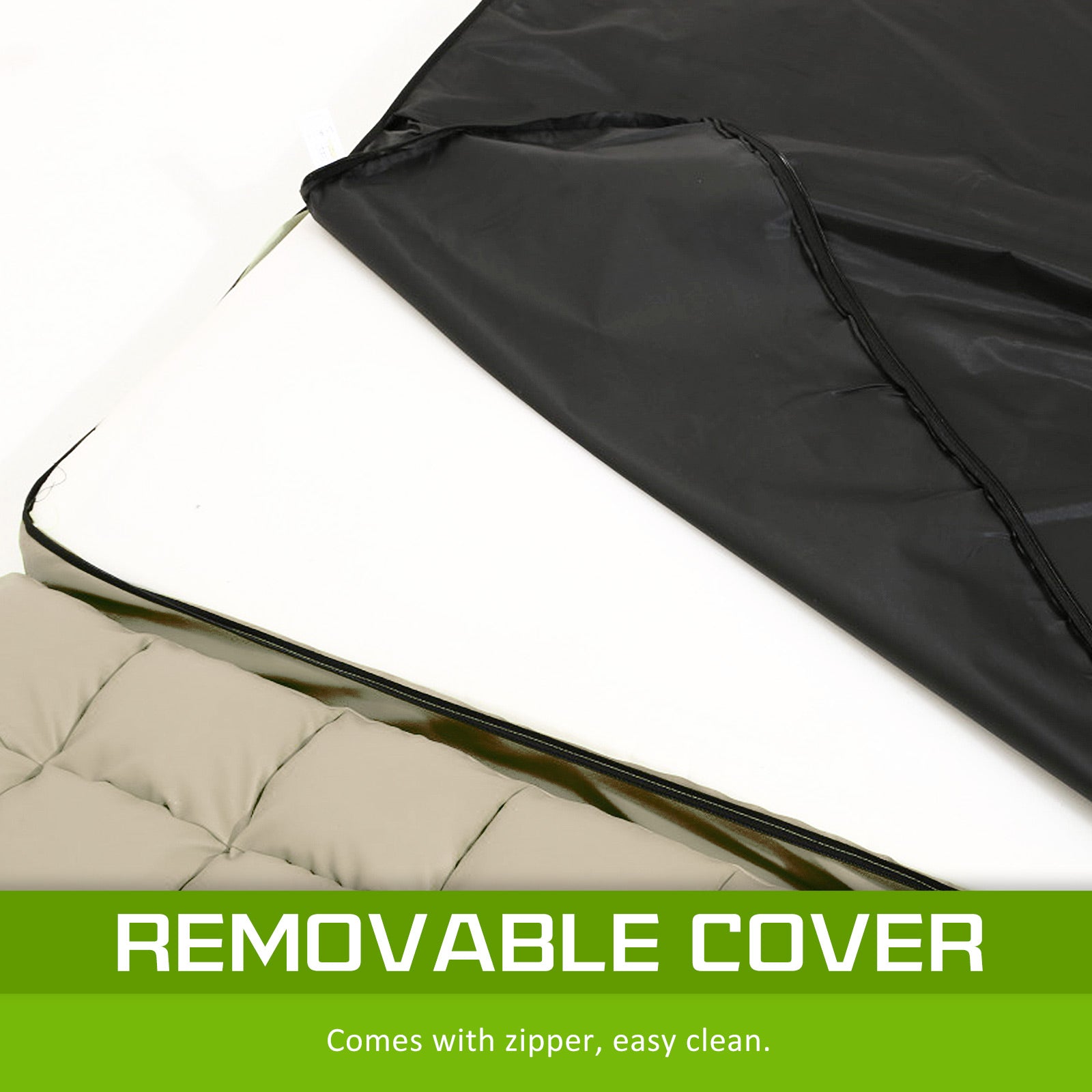 Lounge Couch Sofa Bed Double Seat Leather GEMINI BEIGE La Bella