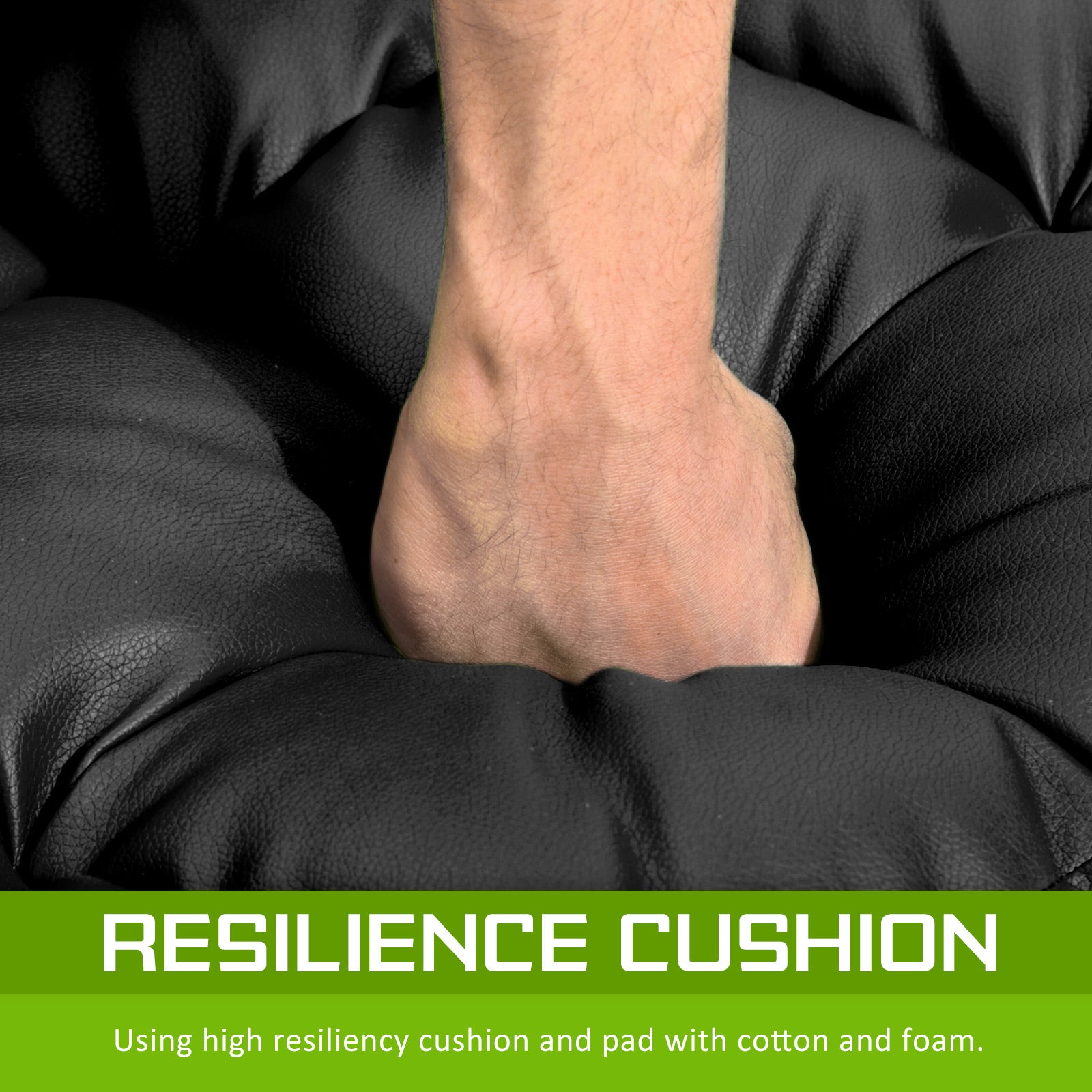 Lounge Couch Sofa Bed Double Seat Leather GEMINI BLACK La Bella