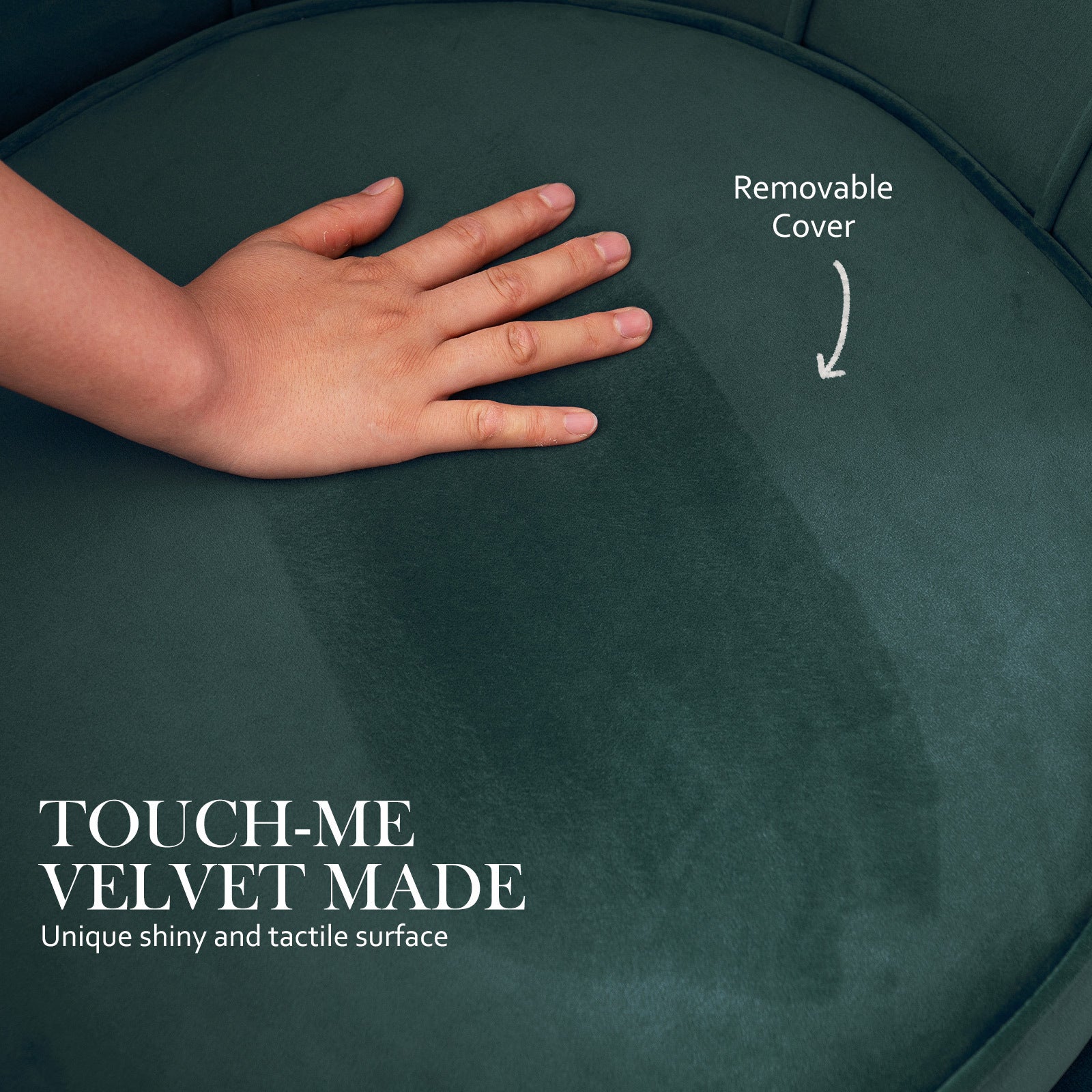 Armchair Lounge Chair Accent Velvet Shell Scallop + Ottoman Footstool Round GREEN Big Bedding Australia