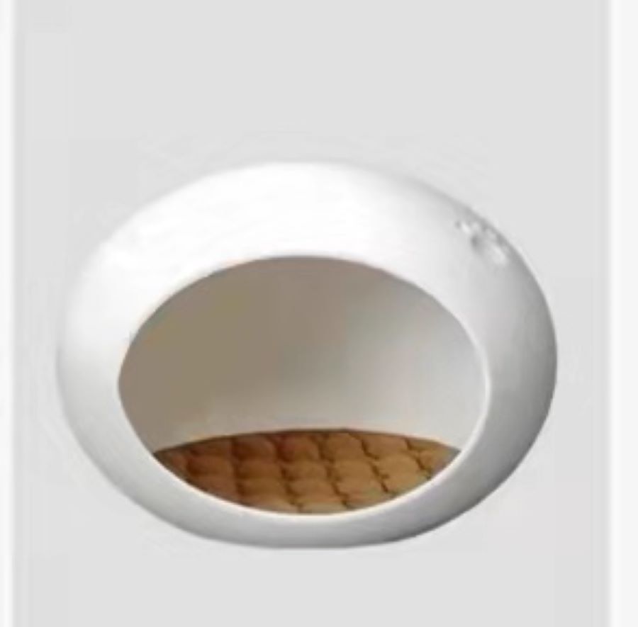 YES4PETS Medium Cave Cat Kitten Box Igloo Cat Bed House Dog Puppy House White Big Bedding Australia