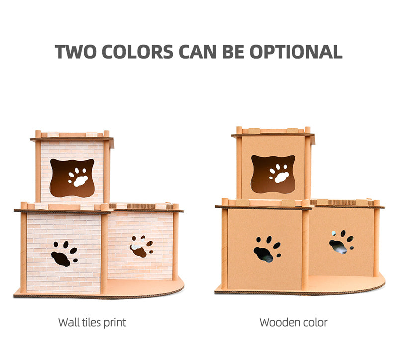 YES4PETS Cat Cardboard House Tower Condo Scratcher Pet Post Pad Mat Furniture Big Bedding Australia
