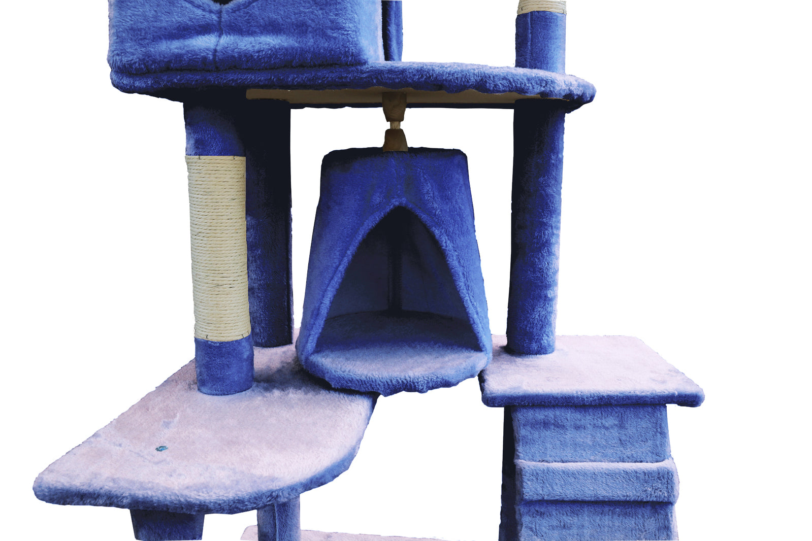 YES4PETS 193cm Cat Scratching Tree Post Sisal Pole Scratching Post Scratcher Tower Condo Blue Big Bedding Australia