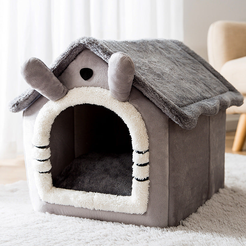 Medium Dog House Bed Portable Cat Bed Removable Cushion Cat Cave, Foldable  Pets Puppy Kitten Rabbit Big Bedding Australia