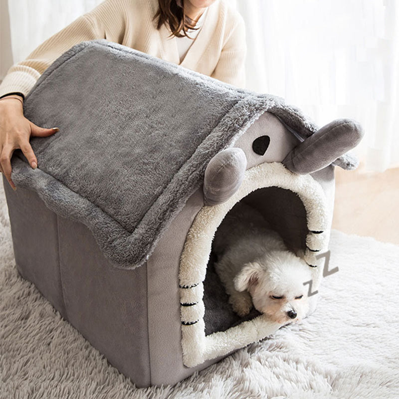 Medium Dog House Bed Portable Cat Bed Removable Cushion Cat Cave, Foldable  Pets Puppy Kitten Rabbit Big Bedding Australia
