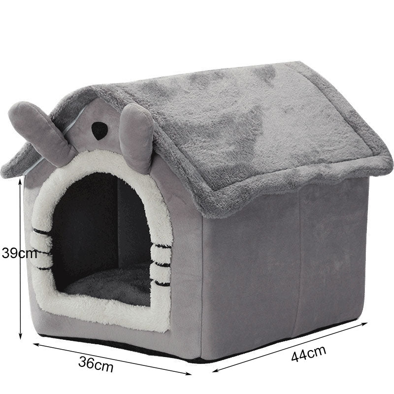 Medium Dog House Bed Portable Cat Bed Removable Cushion Cat Cave, Foldable  Pets Puppy Kitten Rabbit Big Bedding Australia