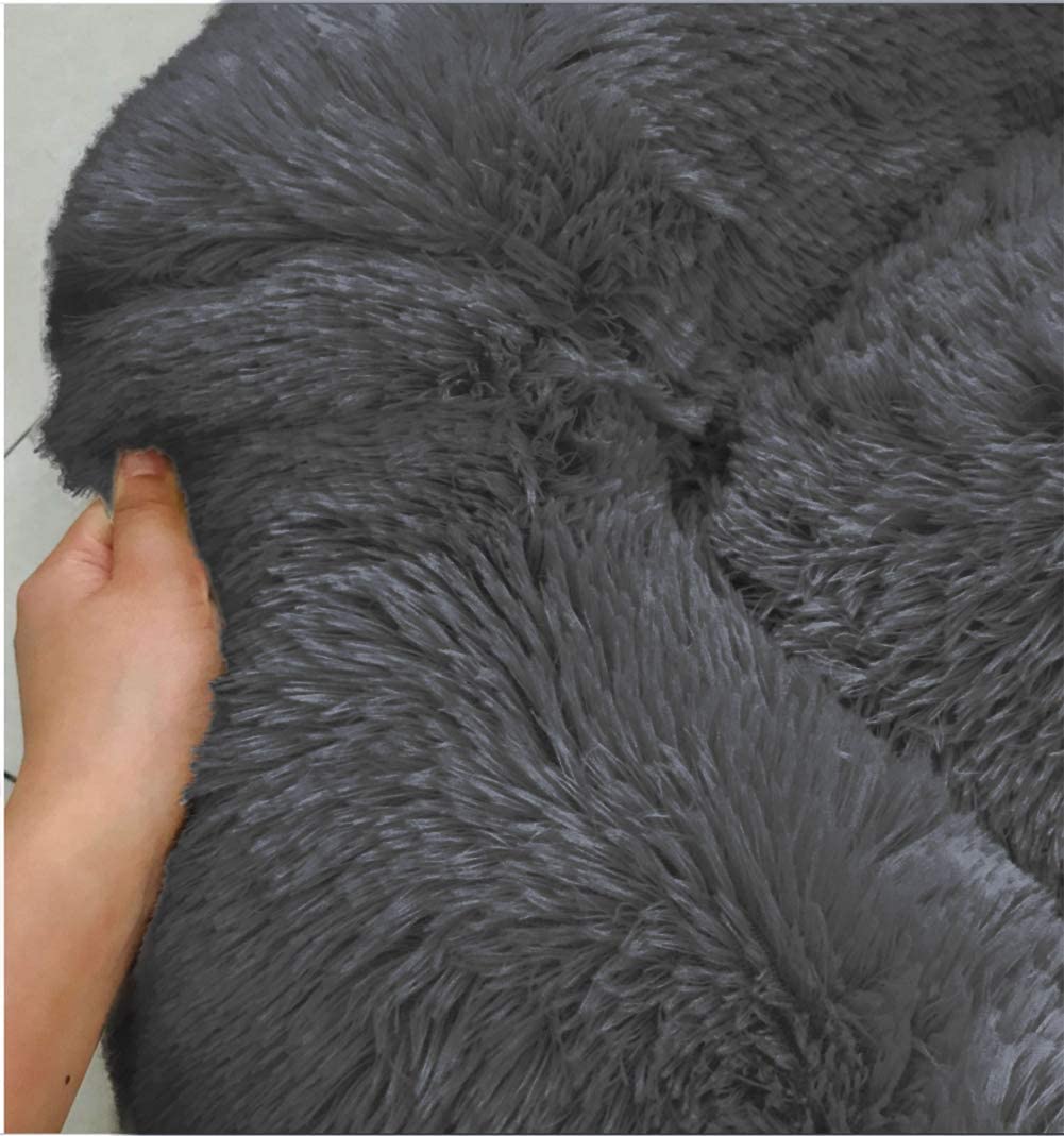 Soft Dog Bed Round Washable Plush Pet Kennel Cat Bed Mat Sofa Medium 60cm Big Bedding Australia