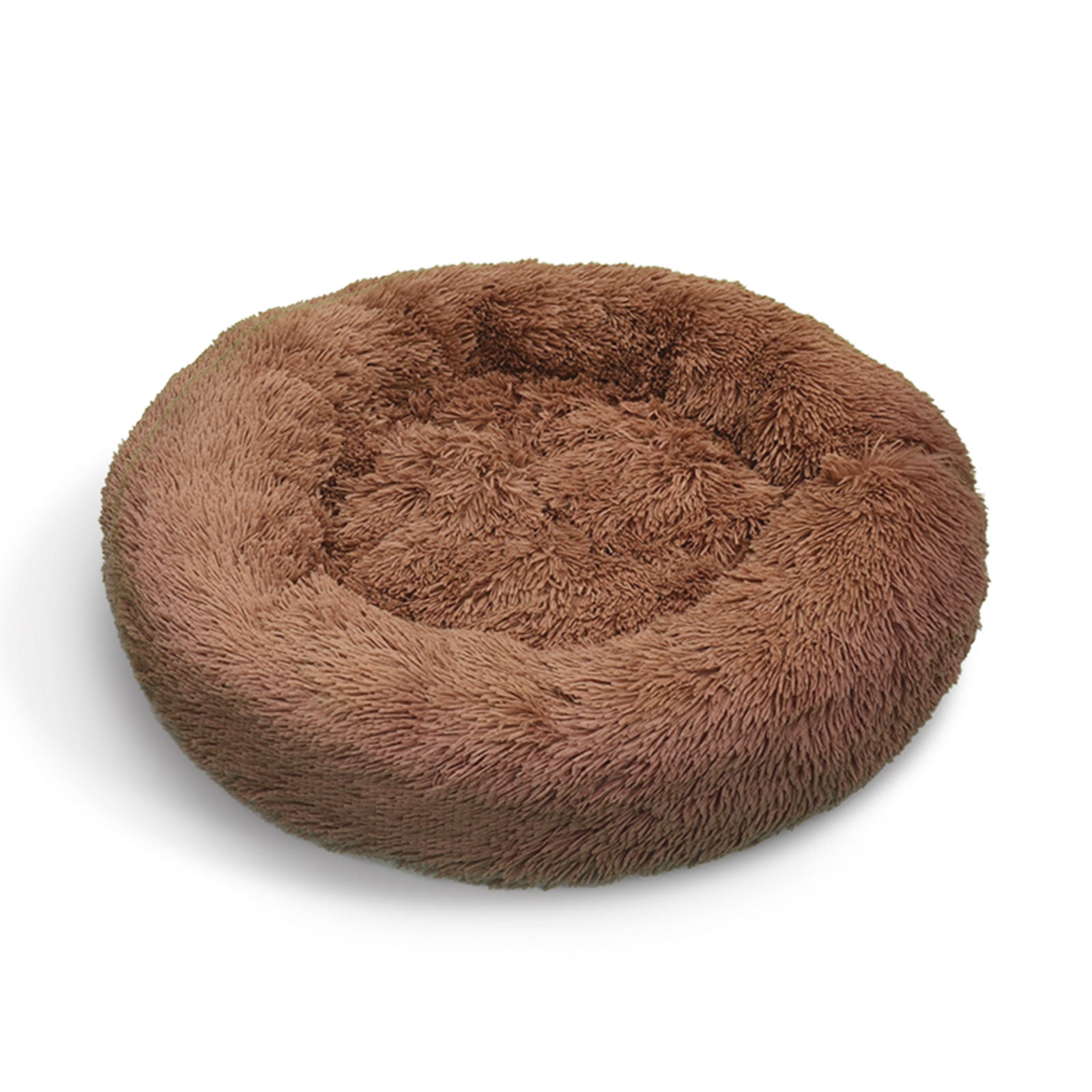 Pawfriends Pet Dog Bed Bedding Warm Plush Round Soft Dog Nest Light Coffee  XXL 120cm Big Bedding Australia