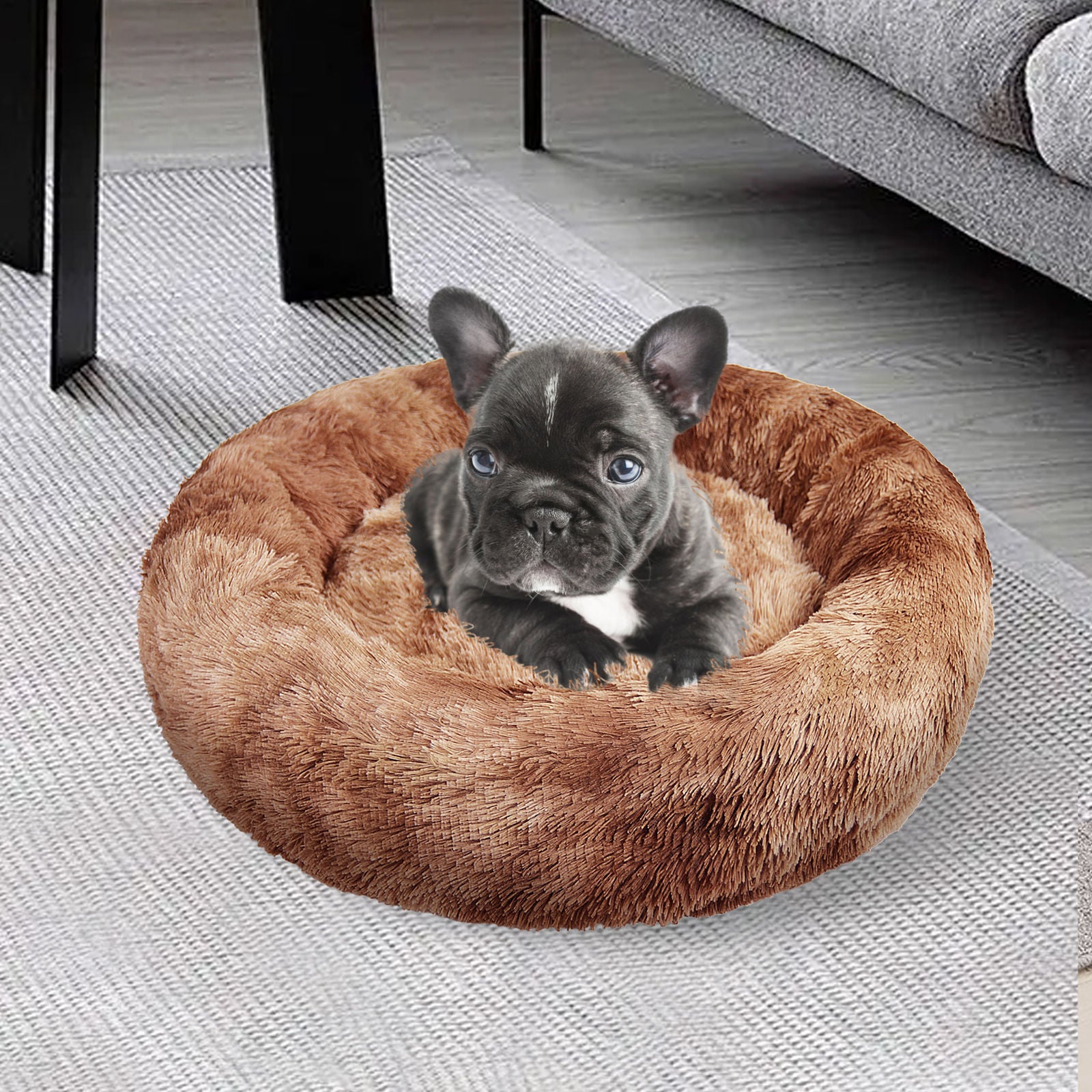 Pawfriends Dog Cat Pet Calming Bed Warm Soft Plush Round Nest Comfy Sleeping Kennel Cave AU Big Bedding Australia