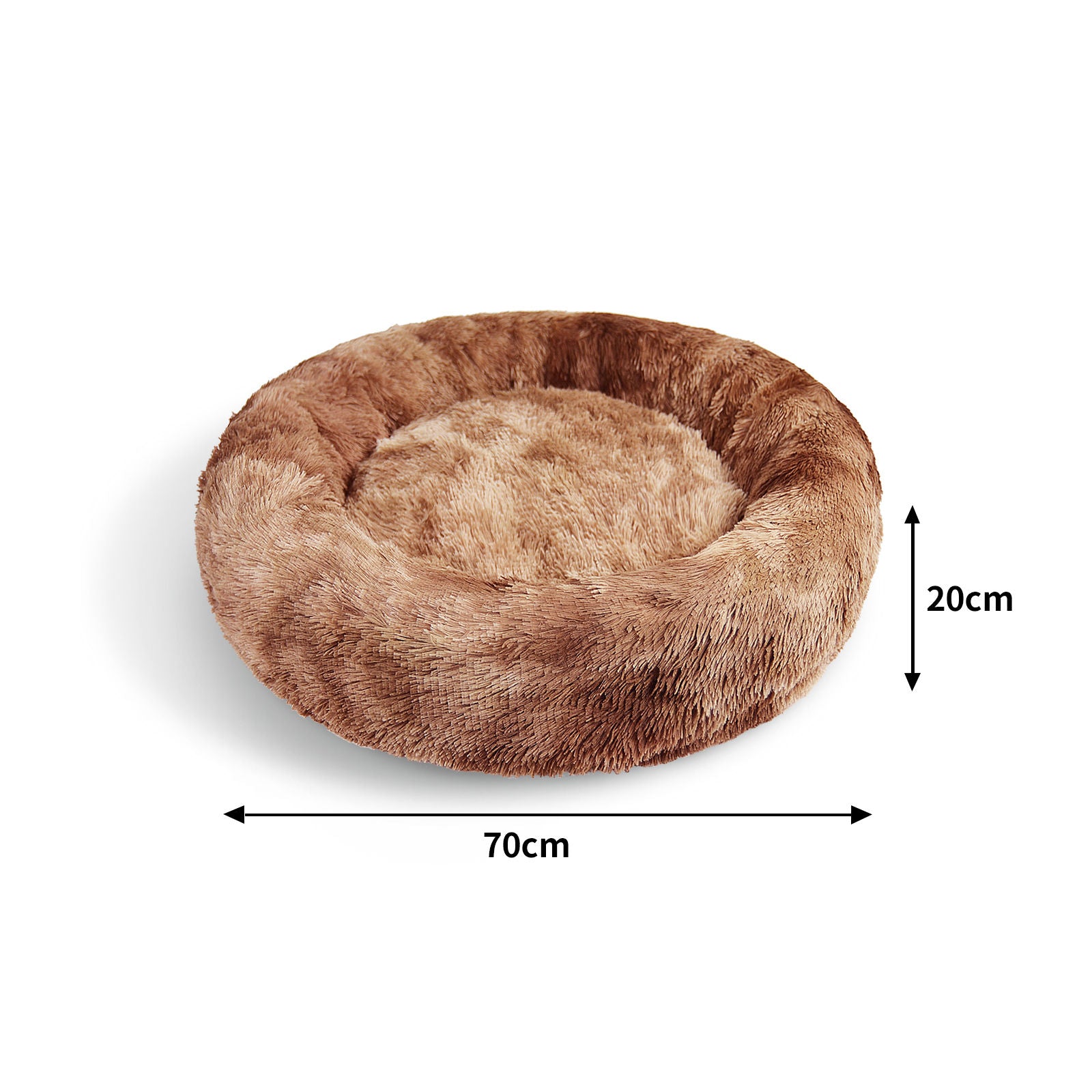 Pawfriends Dog Cat Pet Calming Bed Warm Soft Plush Round Nest Comfy Sleeping Kennel Cave 70 Big Bedding Australia
