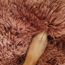 Pawfriends Dog Cat Pet Calming Bed Warm Soft Plush Round Nest Comfy Sleeping Cave 120cm Big Bedding Australia