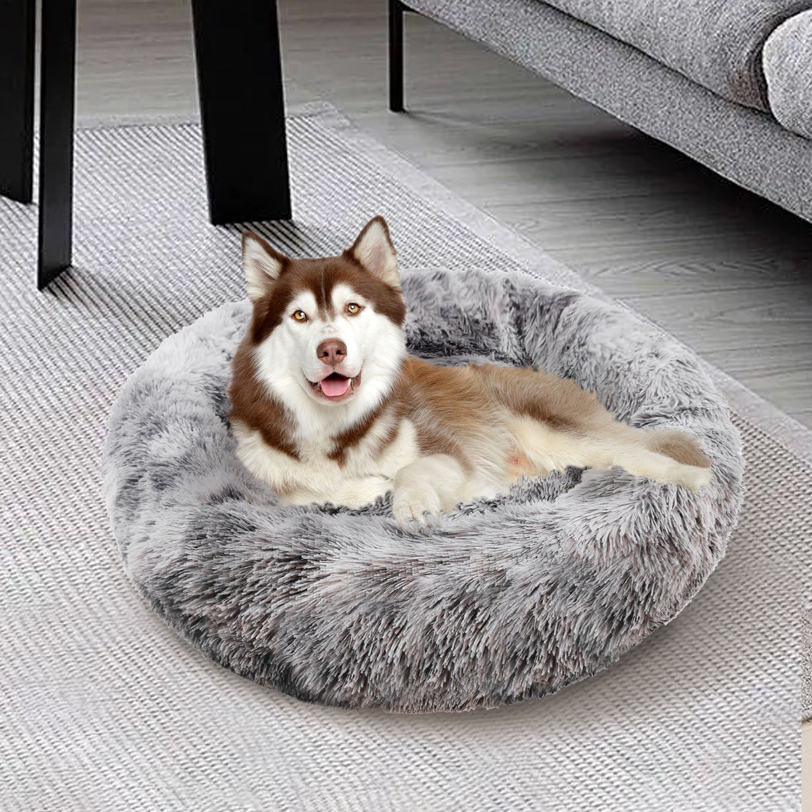 Pawfriends Pet Bed Dog Cat Calming Bed Sleeping Comfy Cave Washable Mat Extra Large 100cm Big Bedding Australia