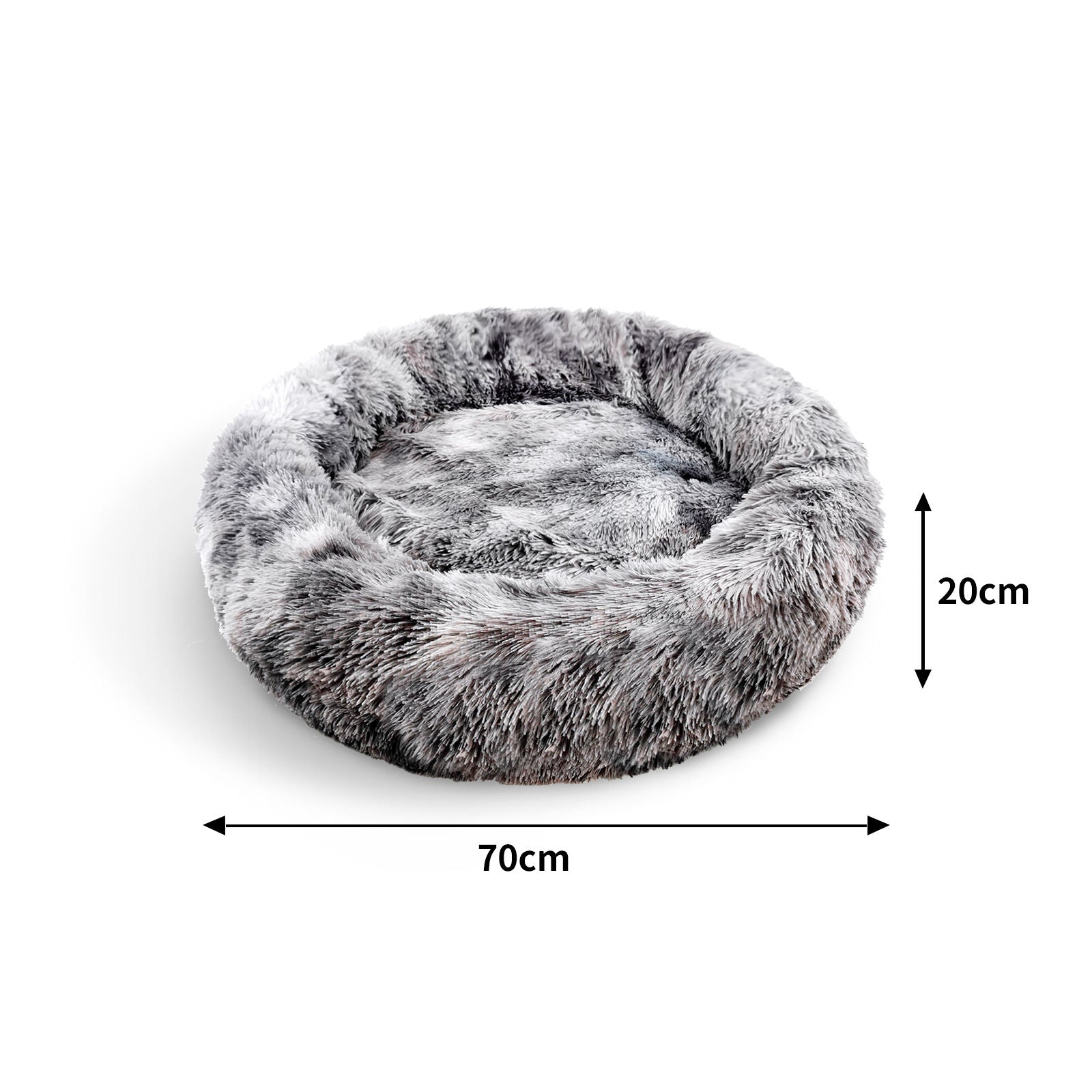 Pawfriends Dog Cat Pet Calming Bed Washable ZIPPER Cover Warm Soft Plush Round Sleeping 70 Big Bedding Australia