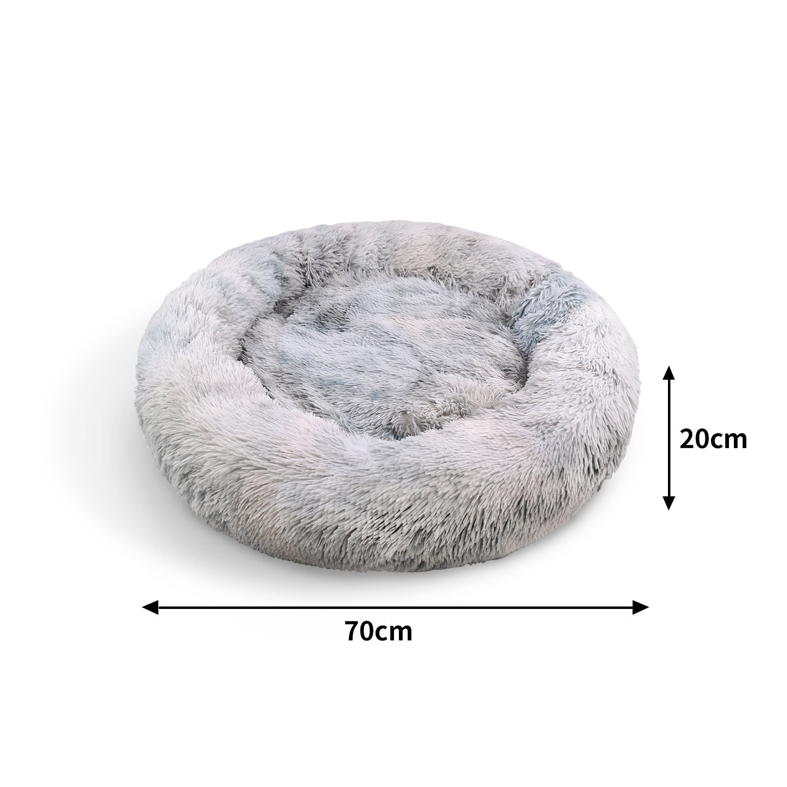 Pawfriends Dog Cat Pet Calming Bed Warm Soft Plush Round Nest Comfy Sleeping Washable Zip Big Bedding Australia