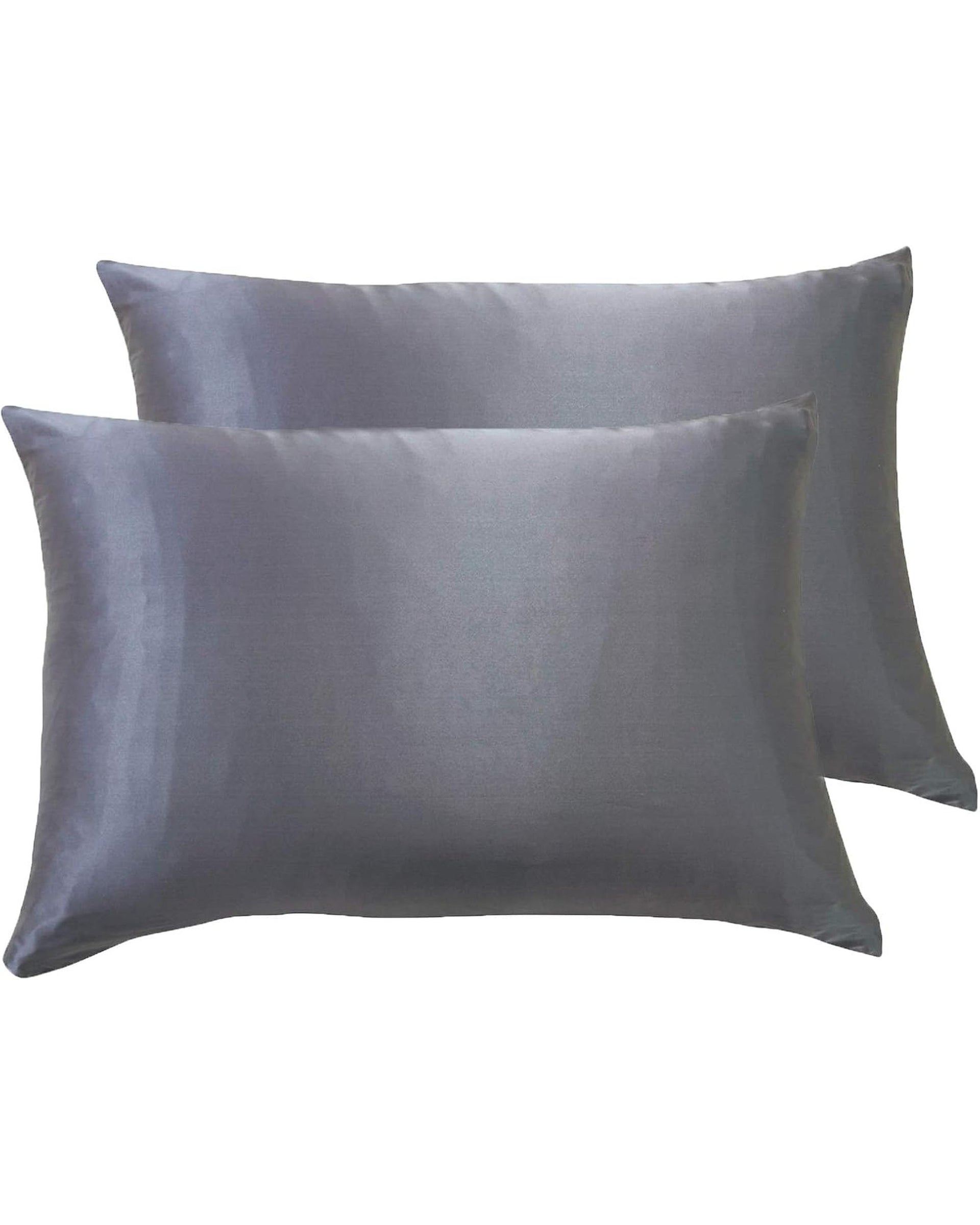 Luxury Pillowcase 2 Pack - 100% Pure Mulberry Silk on Both Sides - Charcoal GIOIA CASA