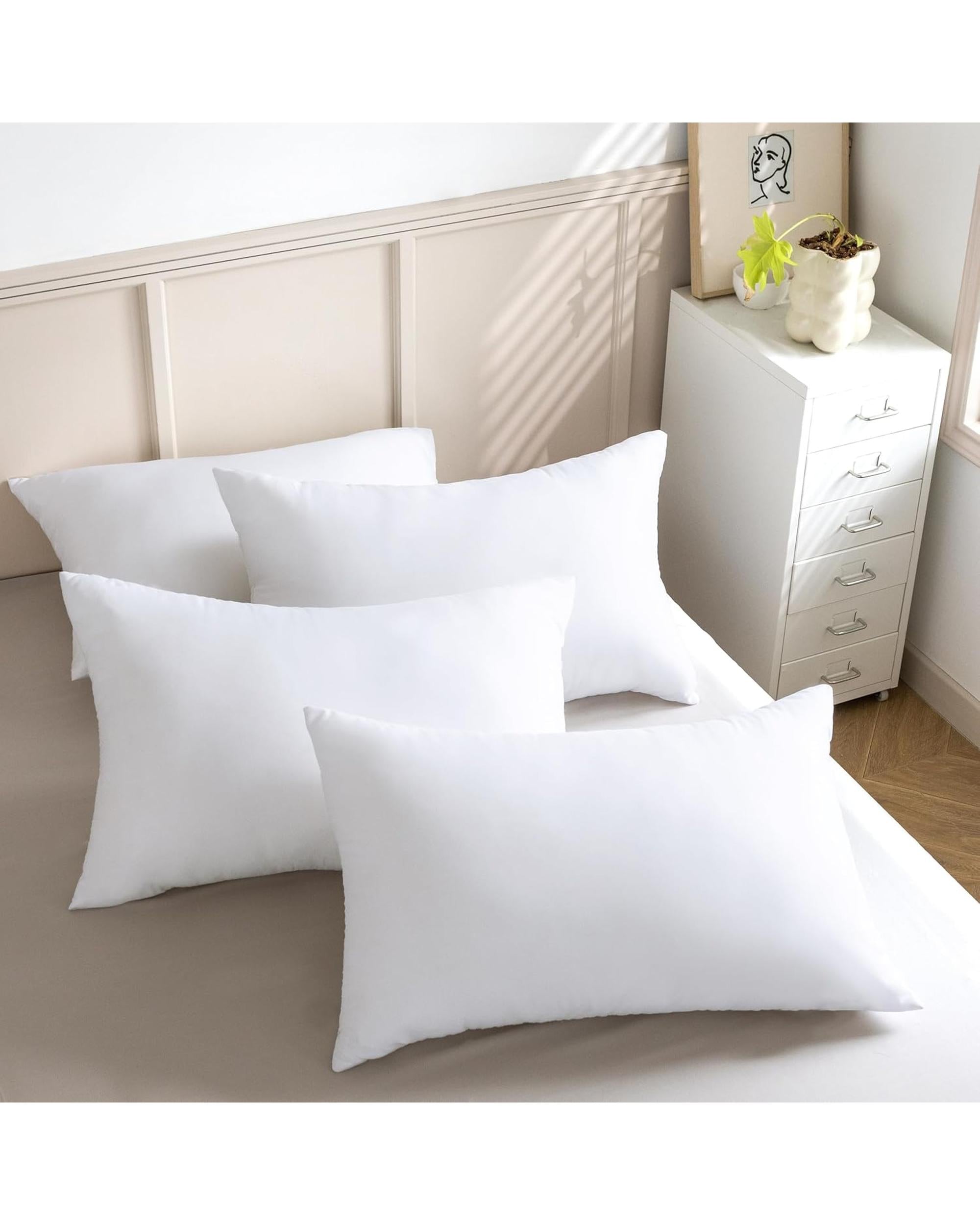 Luxury Plush Down Microfibre Medium Firm Pillows - 4 Pack GIOIA CASA
