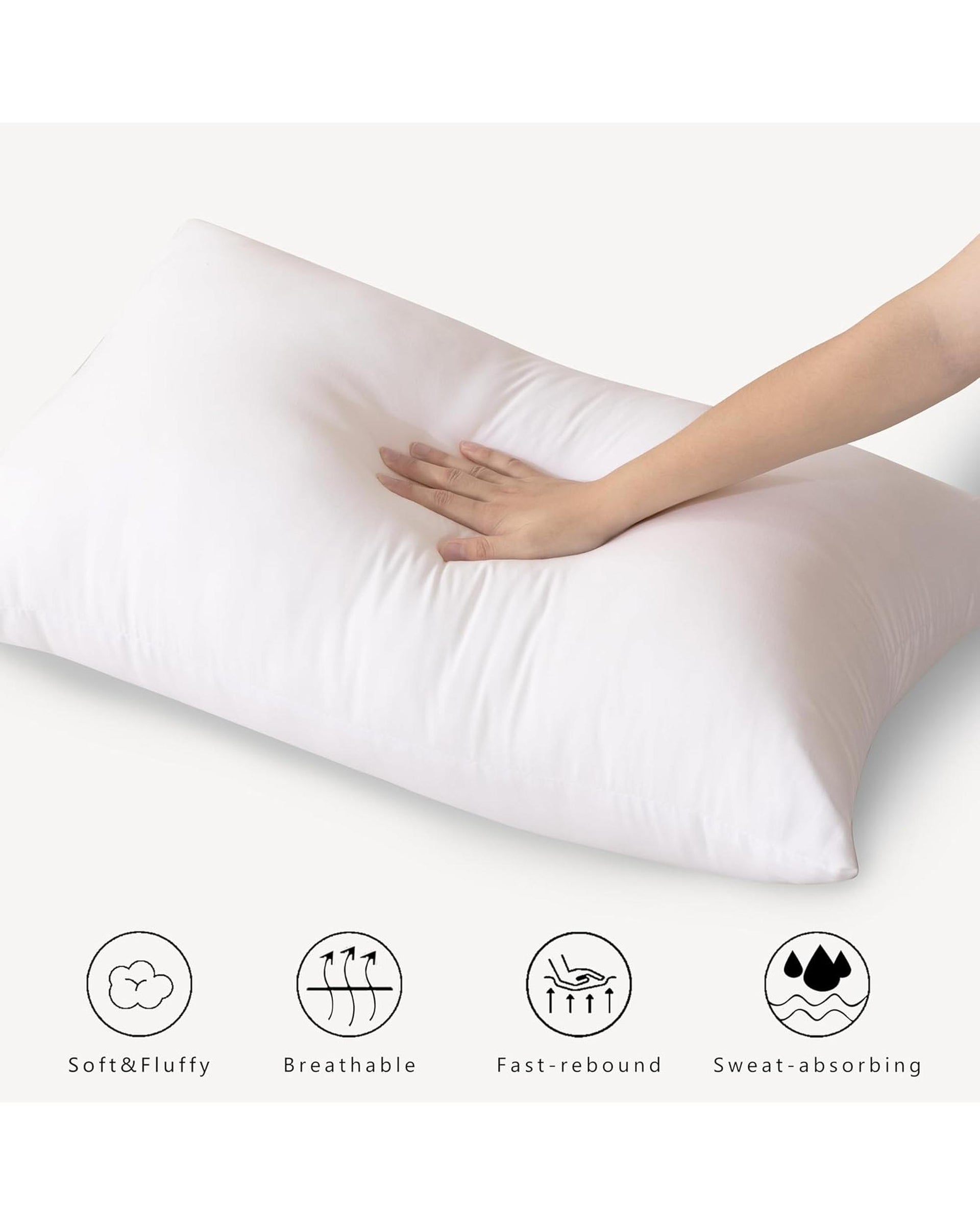 Luxury Plush Down Microfibre Medium Firm Pillows - 4 Pack GIOIA CASA