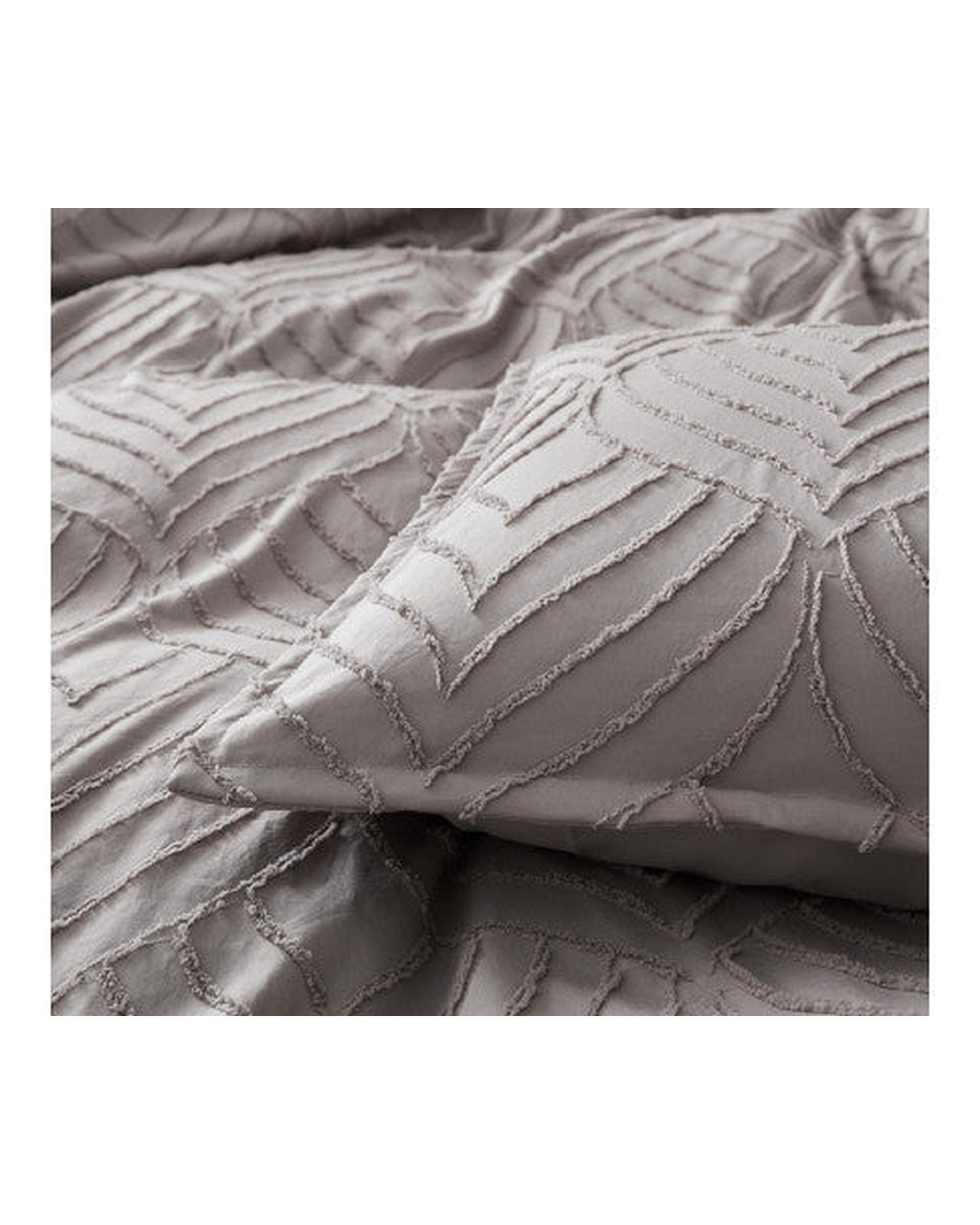 GIOIA CASA Tufted ultra soft microfiber quilt cover set - BEIGE GIOIA CASA