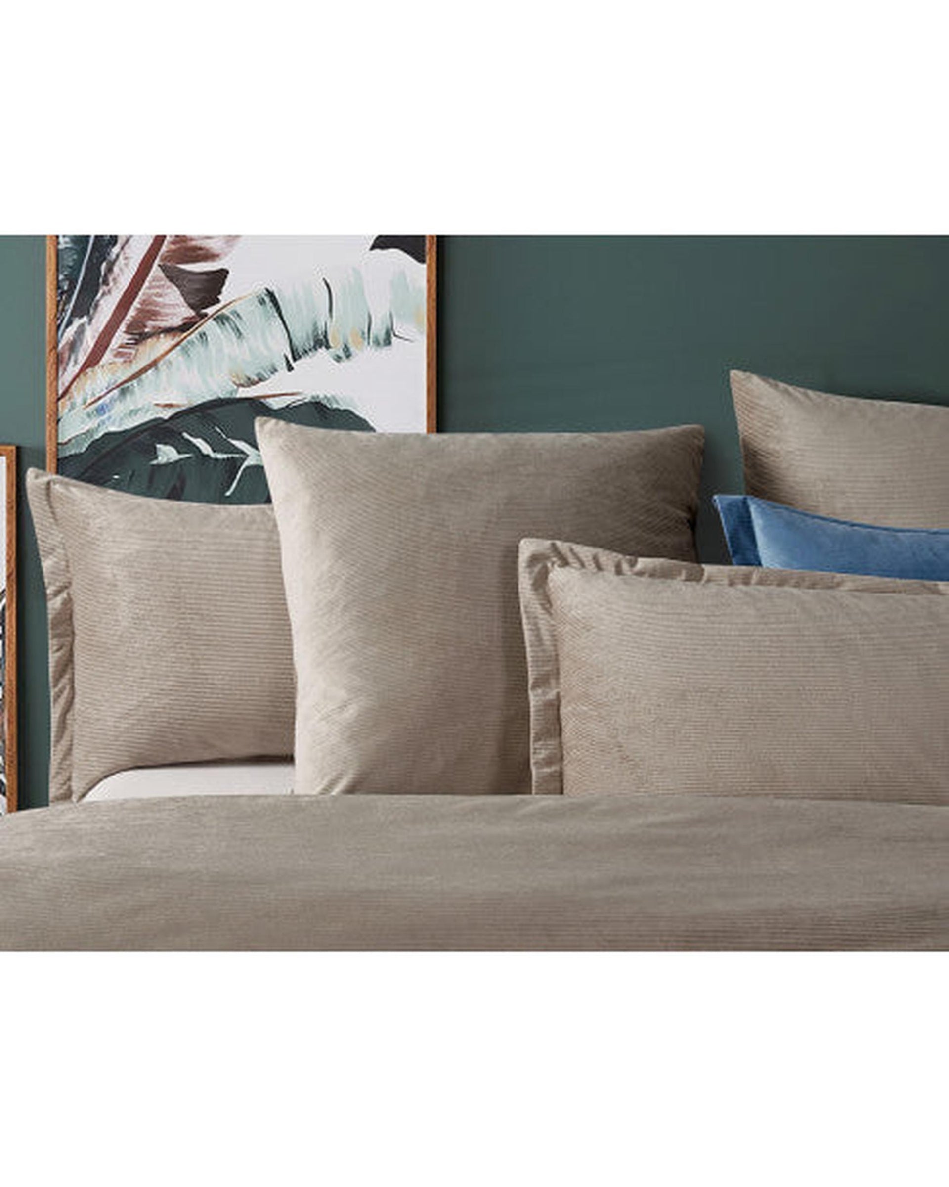 GIOIA CASA Corduroy Velvet Queen Bed Quilt Cover Set - MINK GIOIA CASA