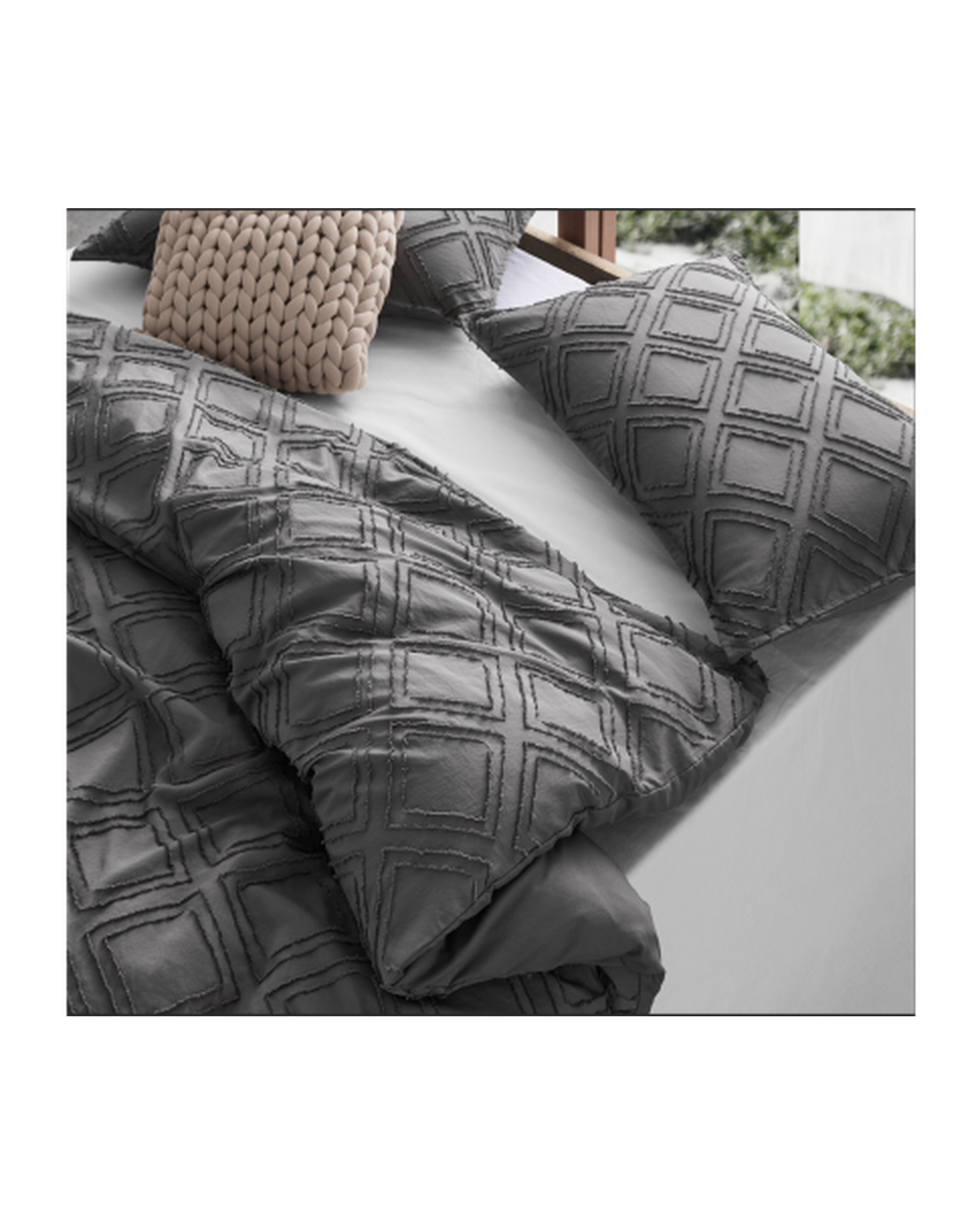 GIOIA CASA Tufted ultra soft microfiber quilt cover set GIOIA CASA