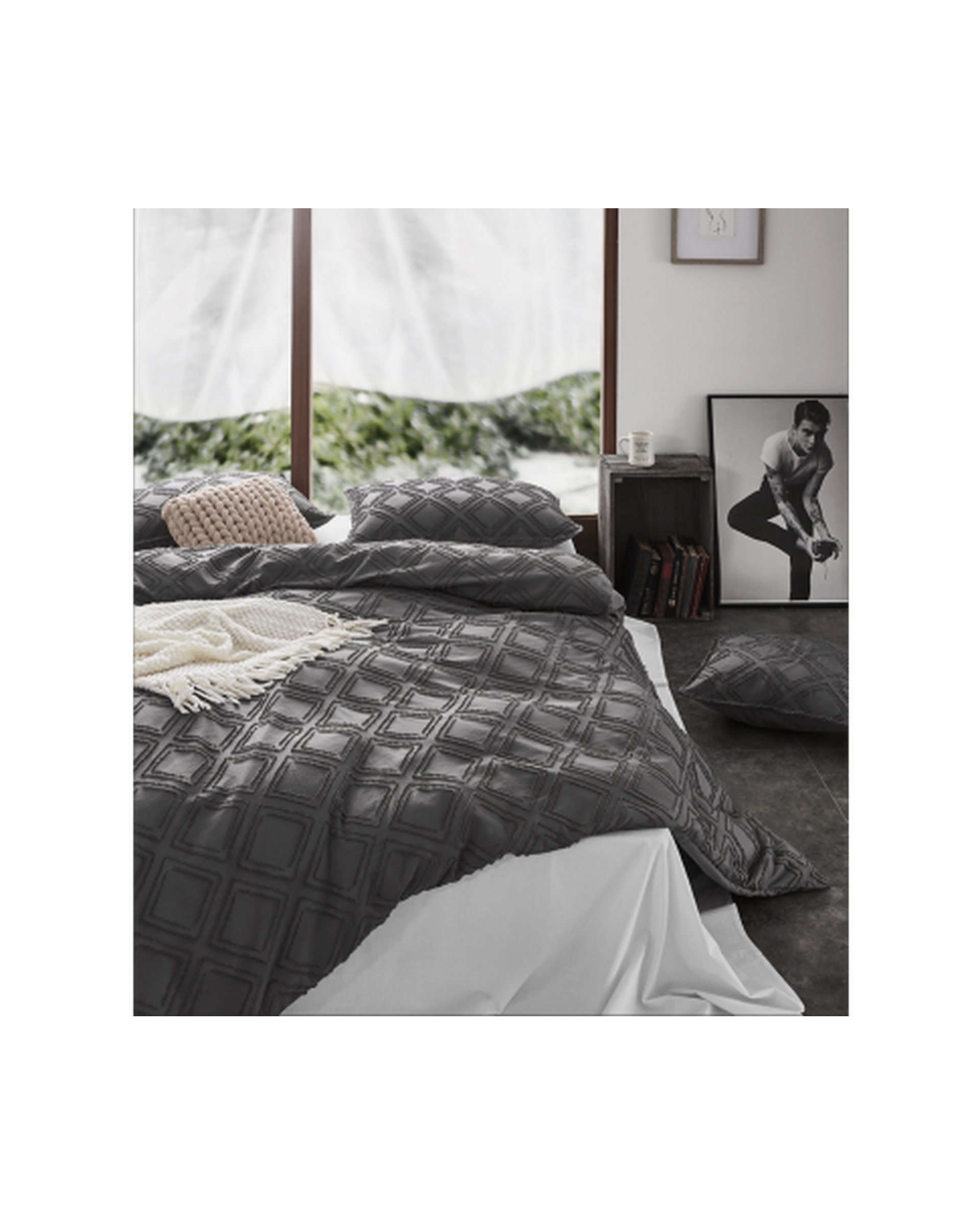 GIOIA CASA Tufted ultra soft microfiber quilt cover set GIOIA CASA