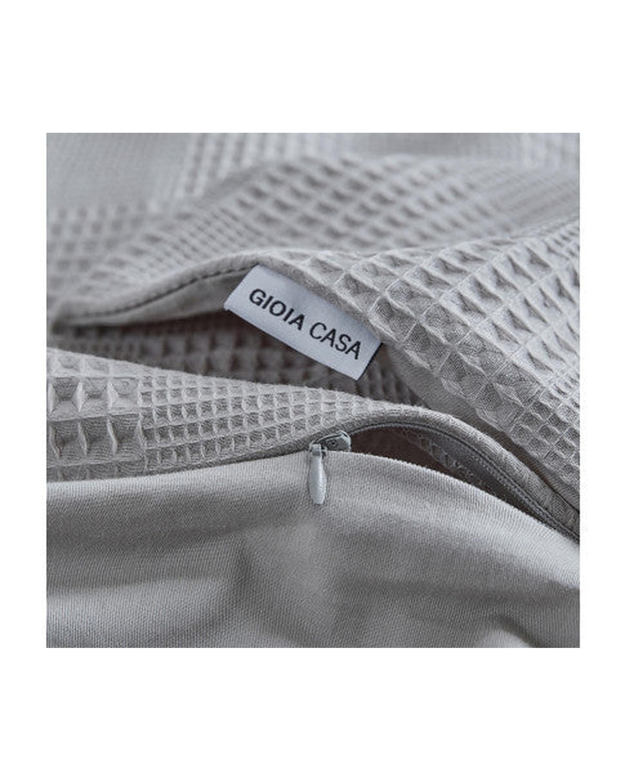 GIOIA CASA 100% Cotton REVERSABLE checkered waffle quilt cover set - NATURAL GIOIA CASA