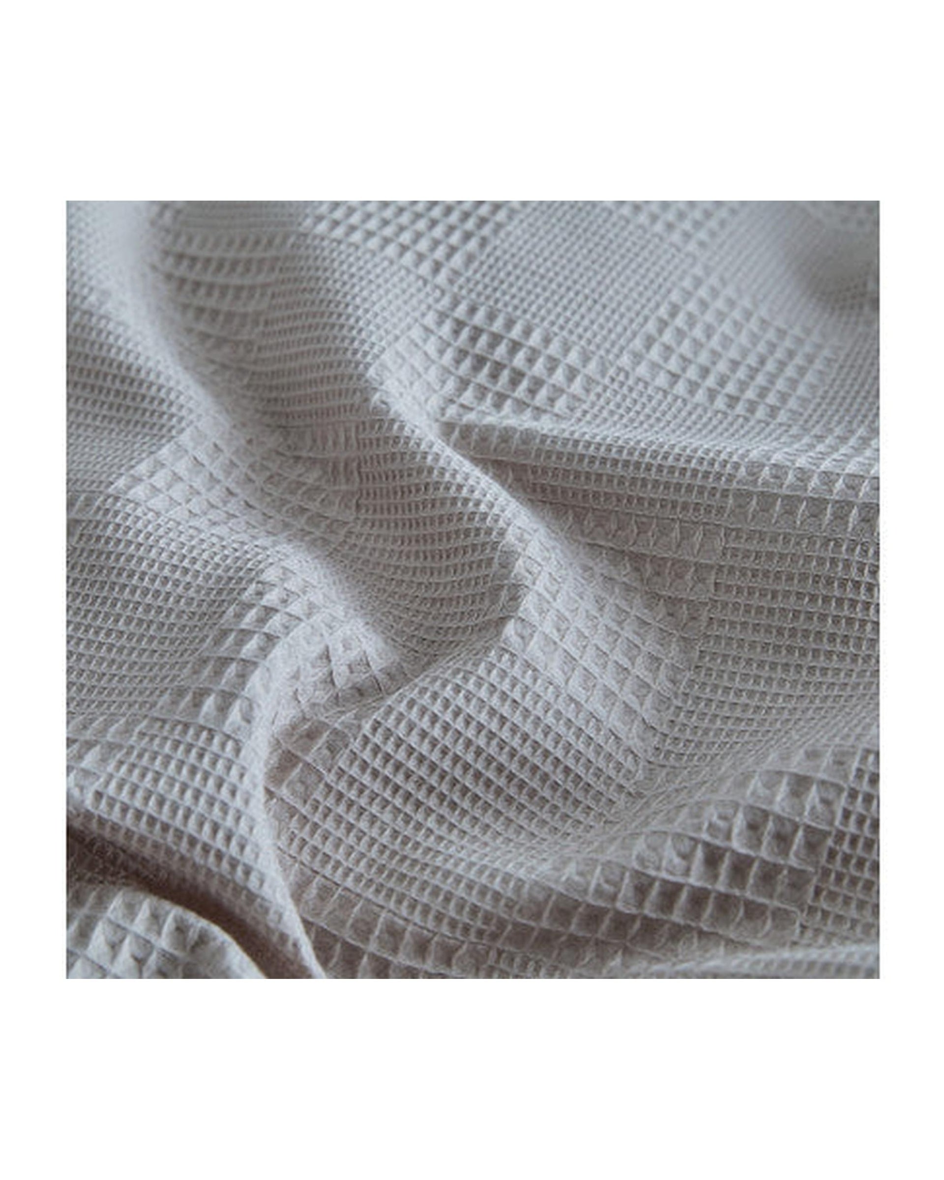 GIOIA CASA 100% Cotton REVERSABLE checkered waffle quilt cover set - NATURAL GIOIA CASA