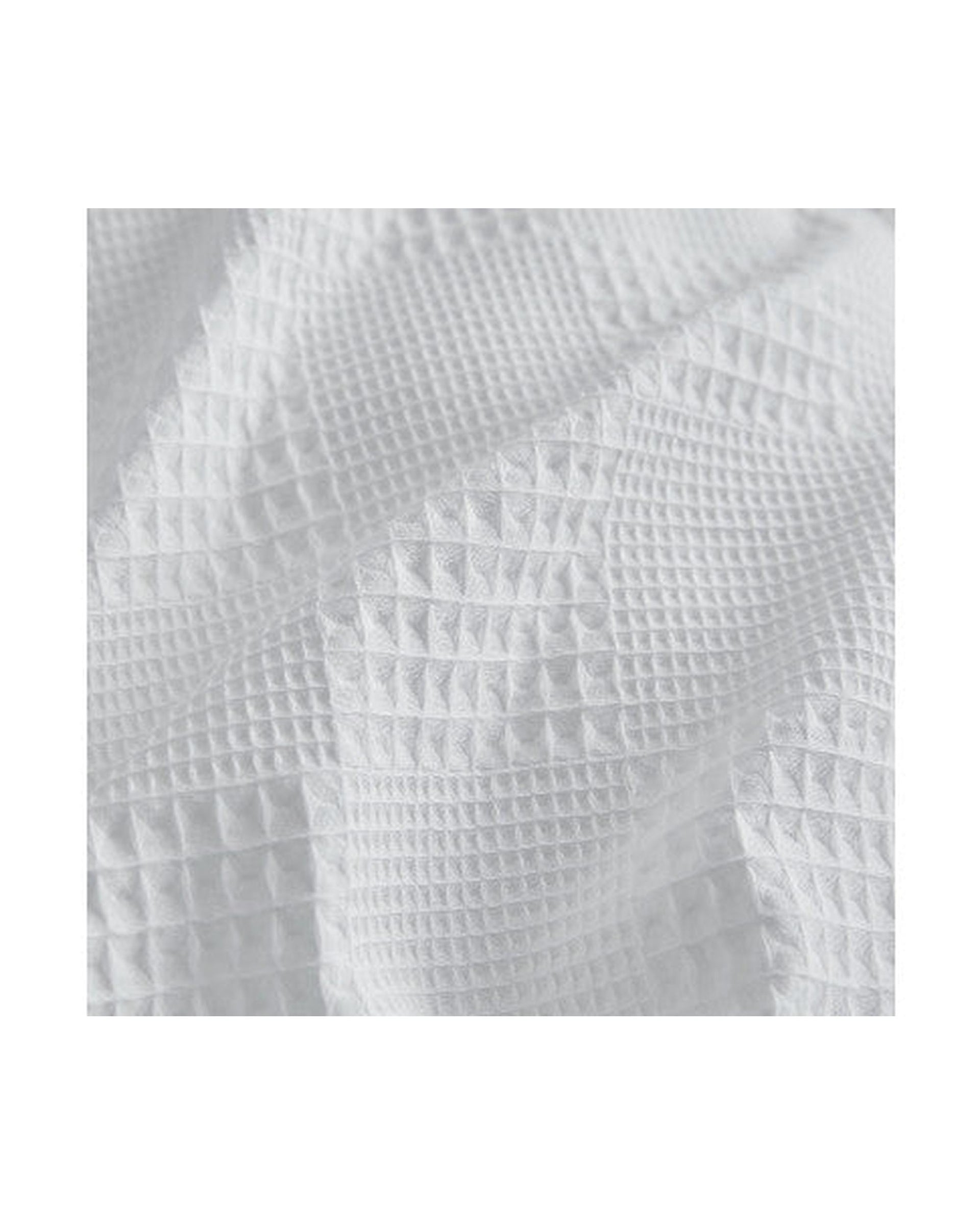 GIOIA CASA 100% Cotton REVERSABLE checkered waffle quilt cover set - WHITE GIOIA CASA