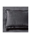 GIOIA CASA Corduroy Velvet Queen Bed Quilt Cover Set - CHARCOAL GIOIA CASA