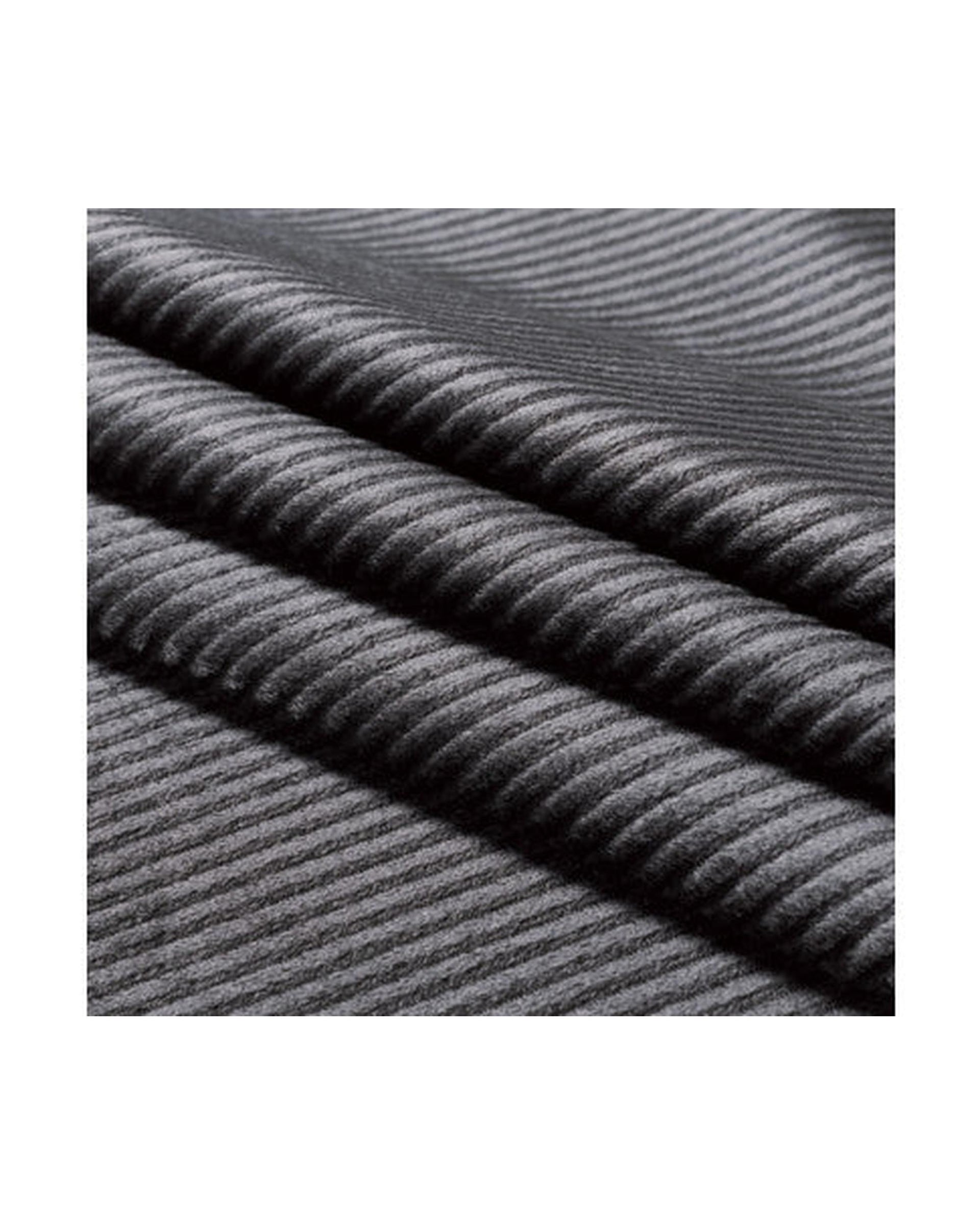 GIOIA CASA Corduroy Velvet Queen Bed Quilt Cover Set - CHARCOAL GIOIA CASA