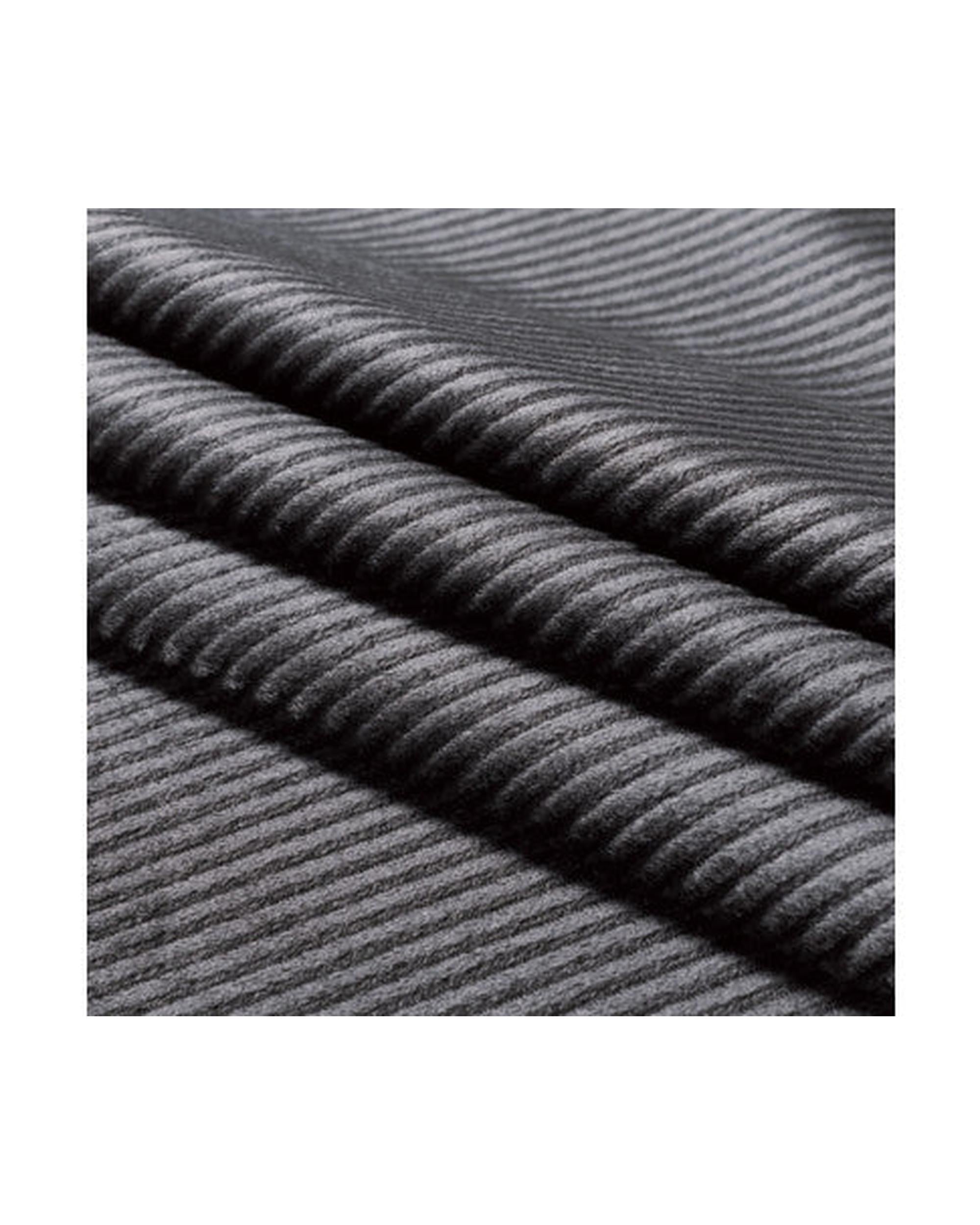 GIOIA CASA Corduroy Velvet Queen Bed Quilt Cover Set - CHARCOAL GIOIA CASA