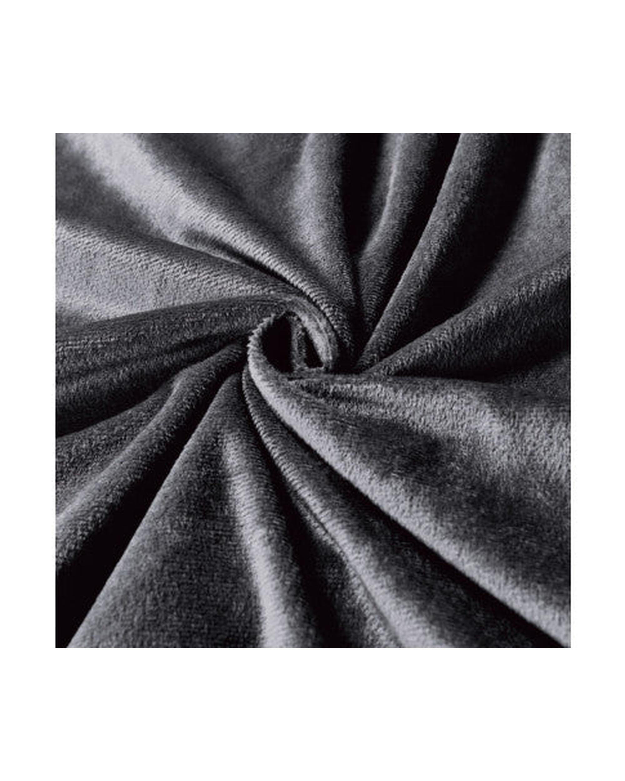 GIOIA CASA Corduroy Velvet Queen Bed Quilt Cover Set - CHARCOAL GIOIA CASA