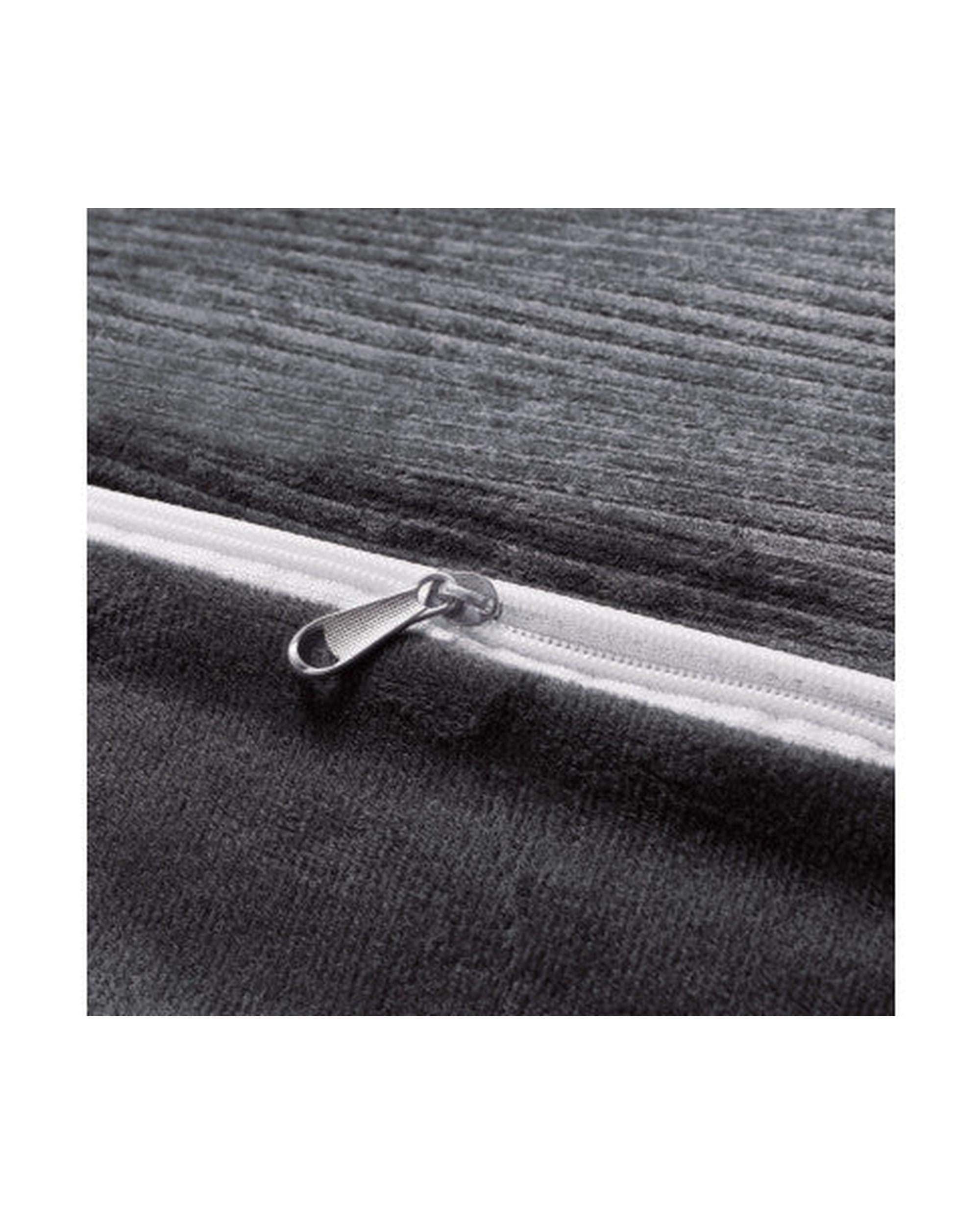 GIOIA CASA Corduroy Velvet Queen Bed Quilt Cover Set - CHARCOAL GIOIA CASA