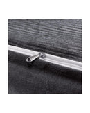 GIOIA CASA Corduroy Velvet Queen Bed Quilt Cover Set - CHARCOAL GIOIA CASA