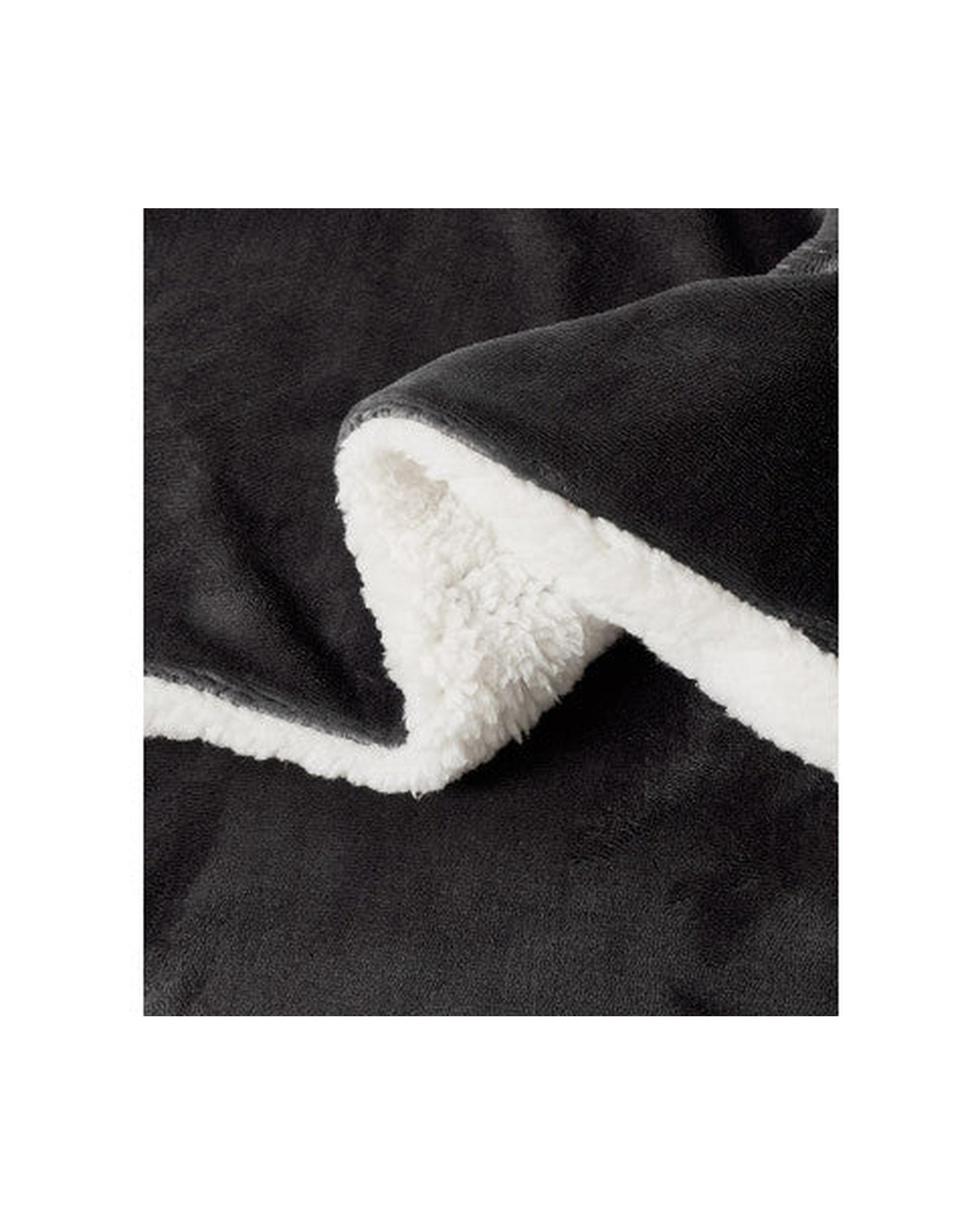 GIOIA CASA 2 in 1 Teddy Sherpa Quilt Cover Set and Blanket - CHARCOAL GIOIA CASA