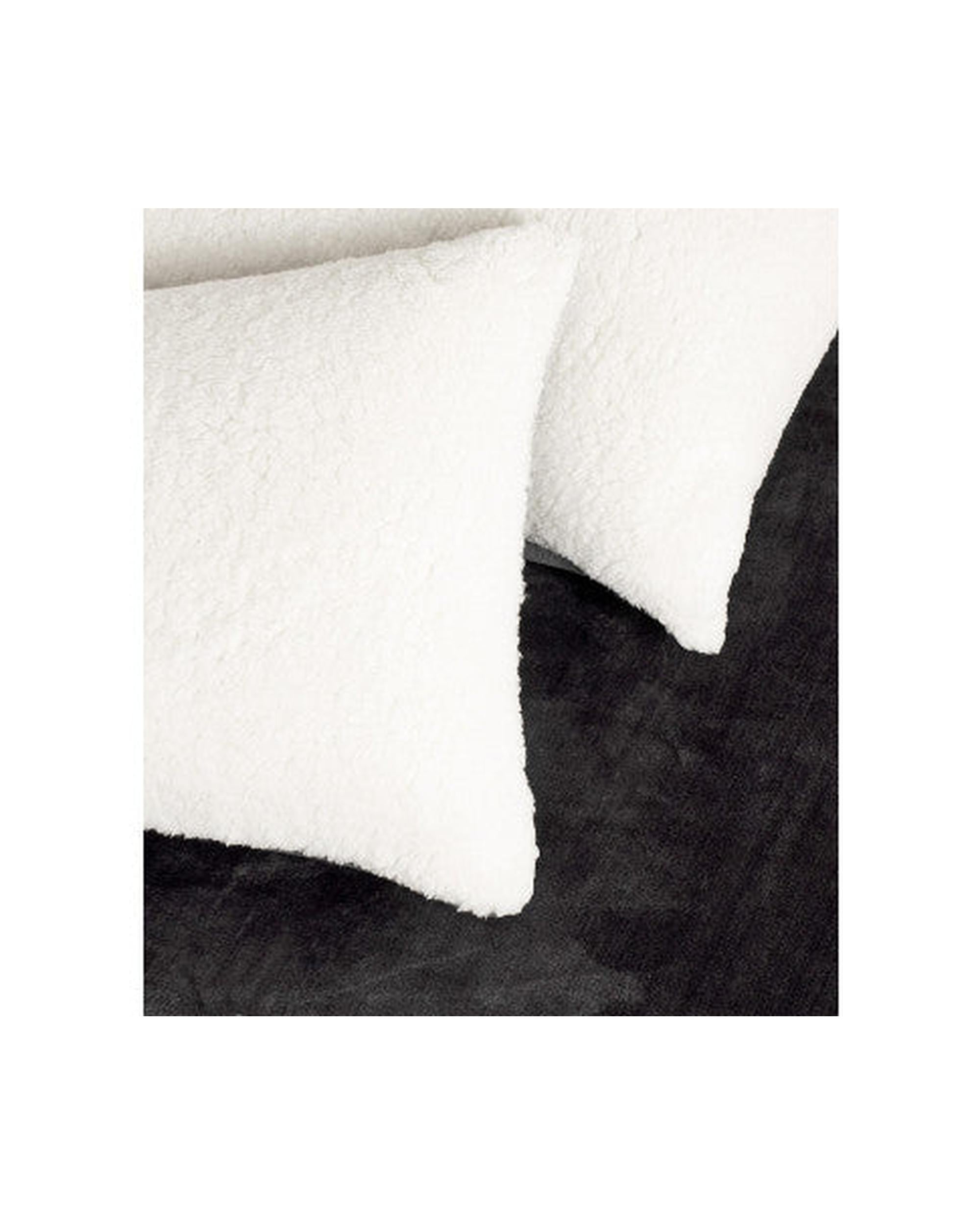 GIOIA CASA 2 in 1 Teddy Sherpa Quilt Cover Set and Blanket - CHARCOAL GIOIA CASA