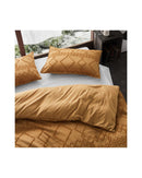 GIOIA CASA Tufted ultra soft microfiber quilt cover set - CARAMEL GIOIA CASA