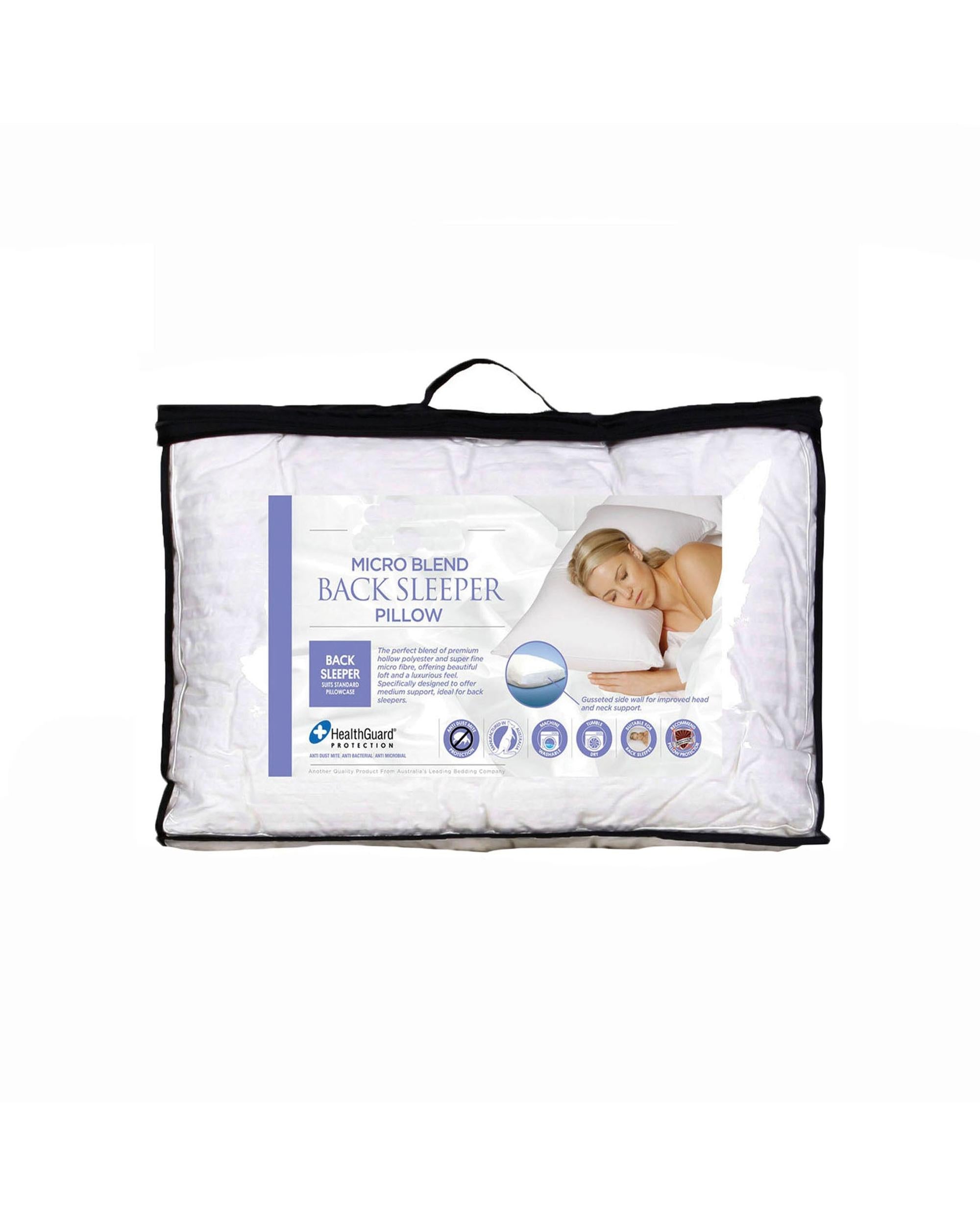 Easyrest Micro Blend Back Sleeper Pillow Big Bedding Australia