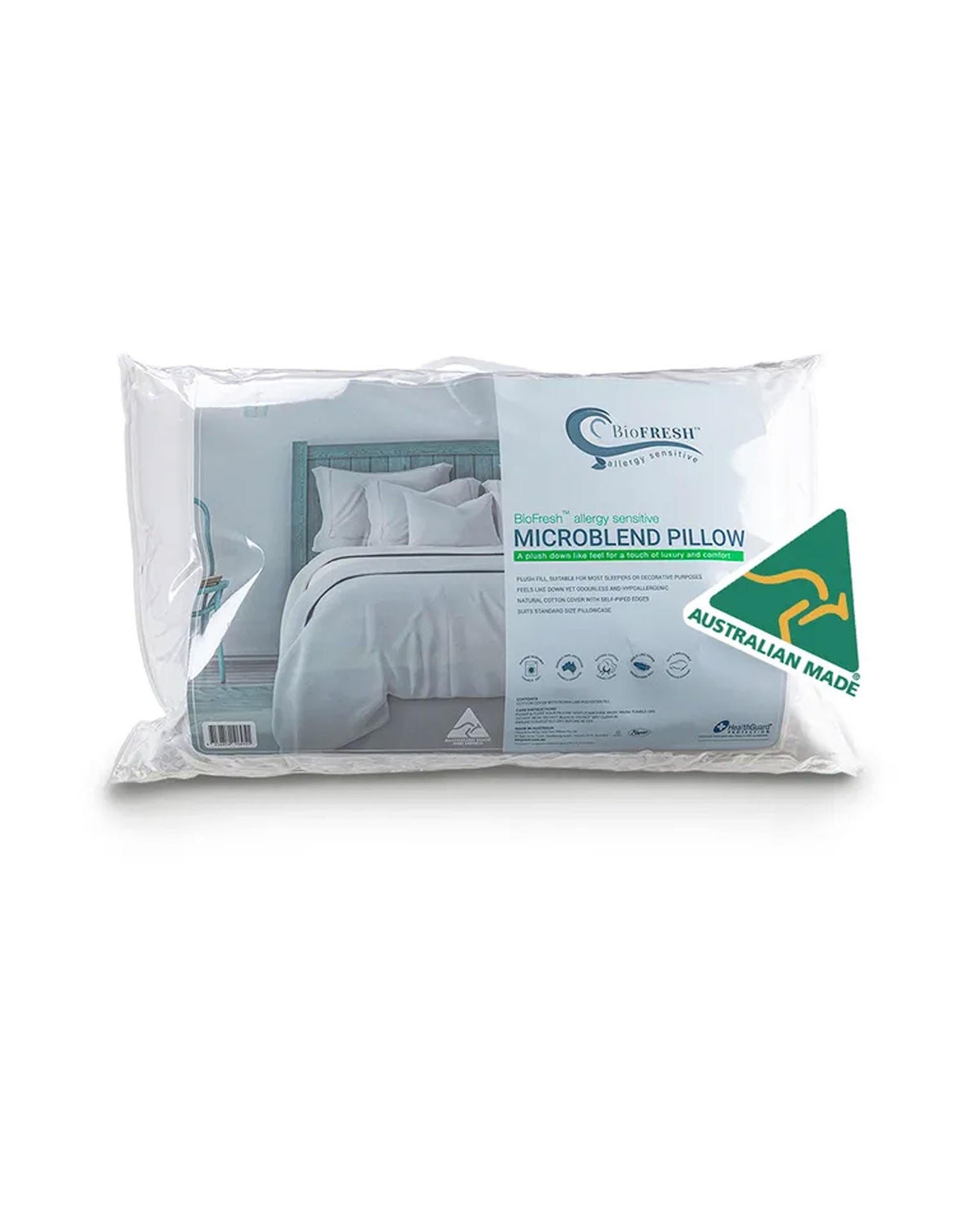 Easyrest BioFresh Allergy Sensitive Microblend Standard Pillow 48 x 73 cm Big Bedding Australia