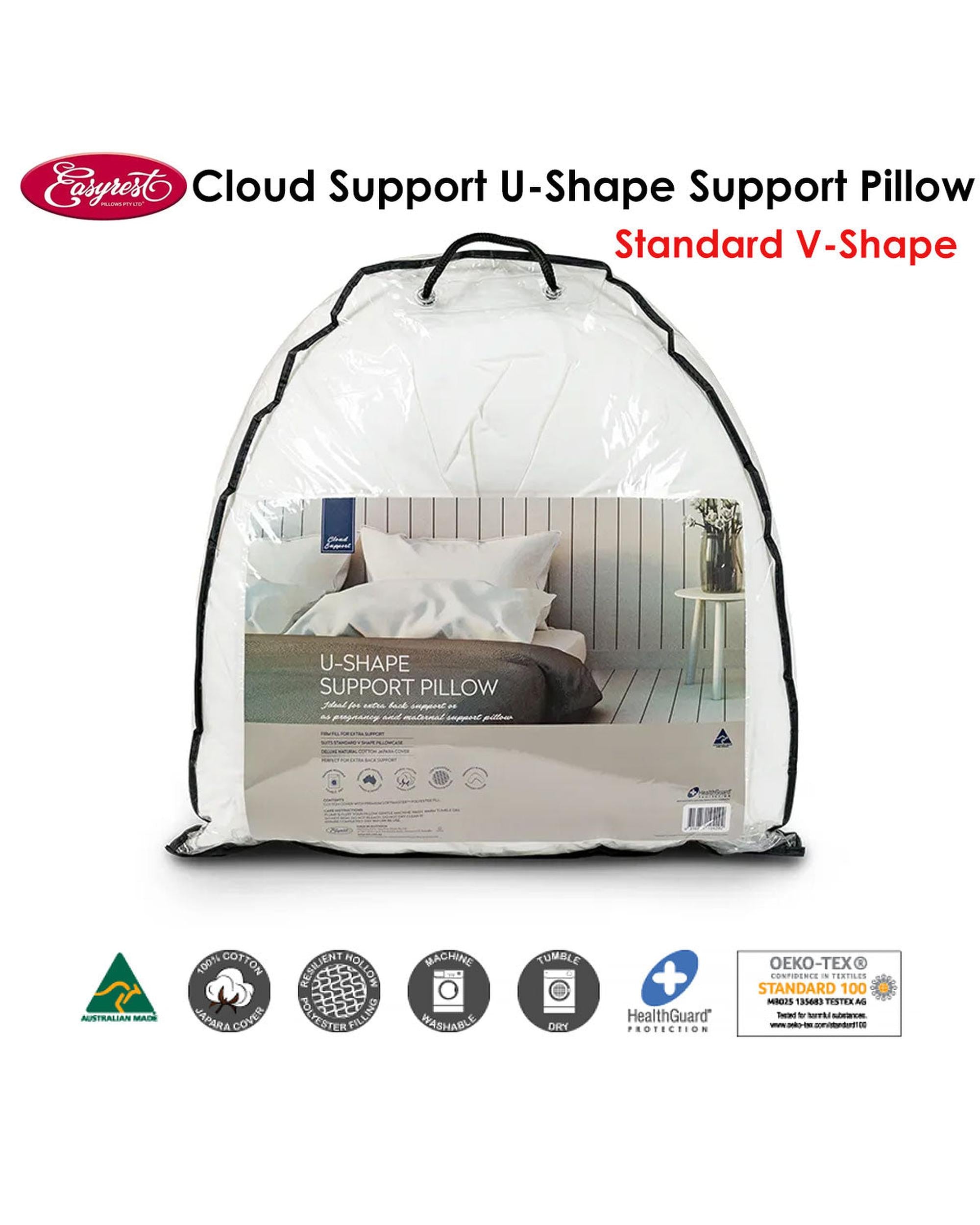 Easyrest Cloud Support U-Shape Support Pillow Big Bedding Australia