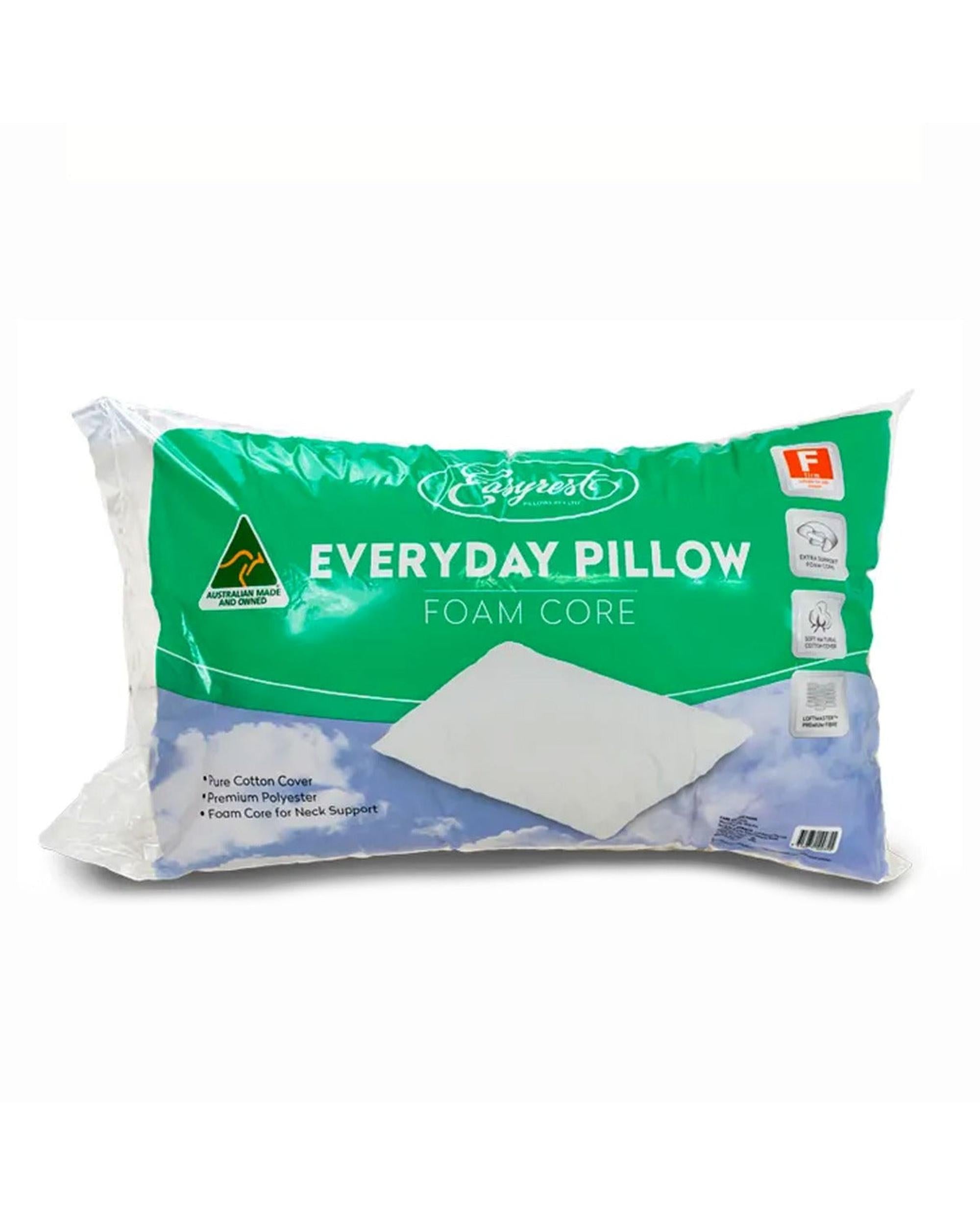 Easyrest Everyday Foam Cored Queen Sized Pillow Big Bedding Australia