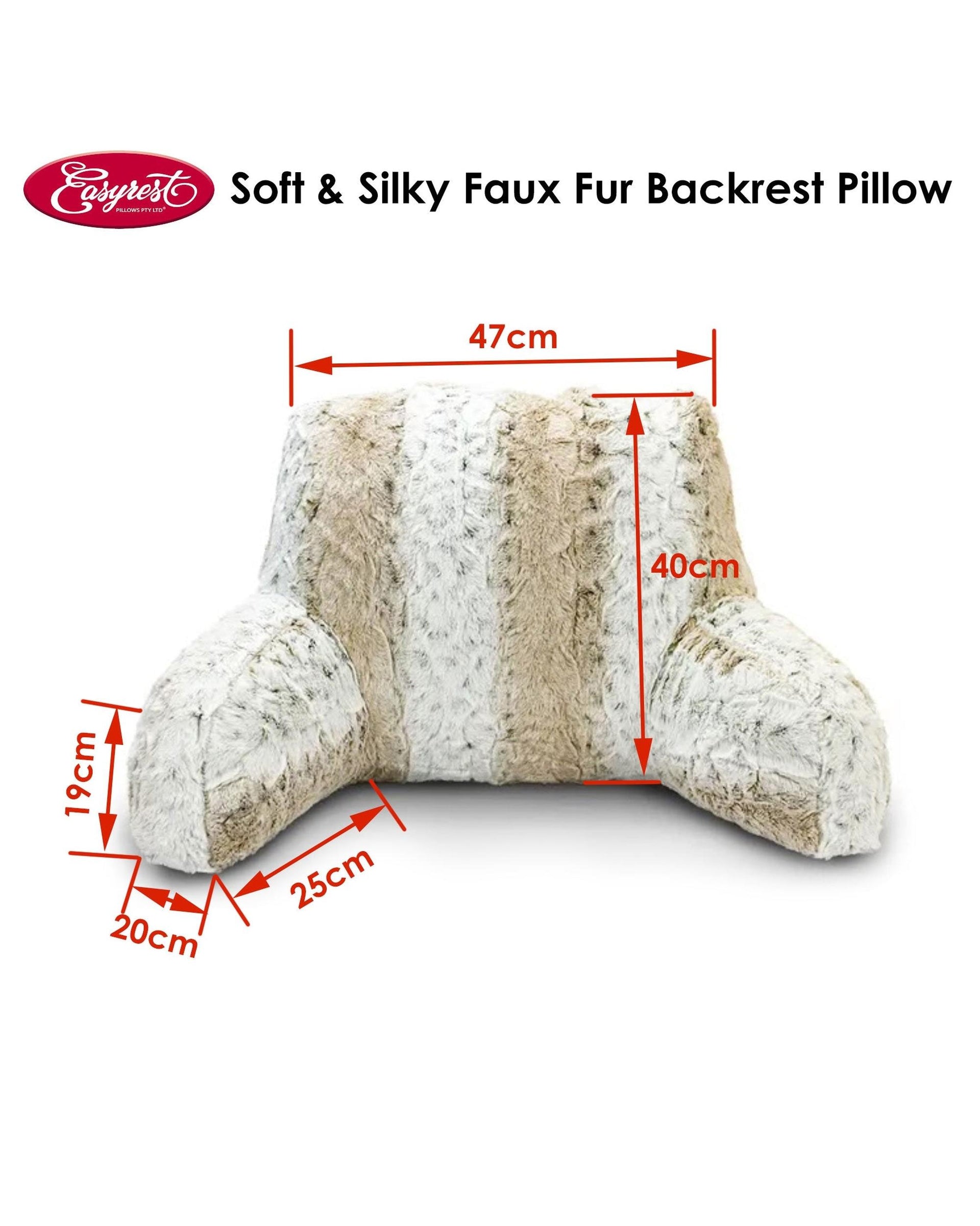 Easyrest Soft & Silky Faux Fur Backrest Pillow Big Bedding Australia