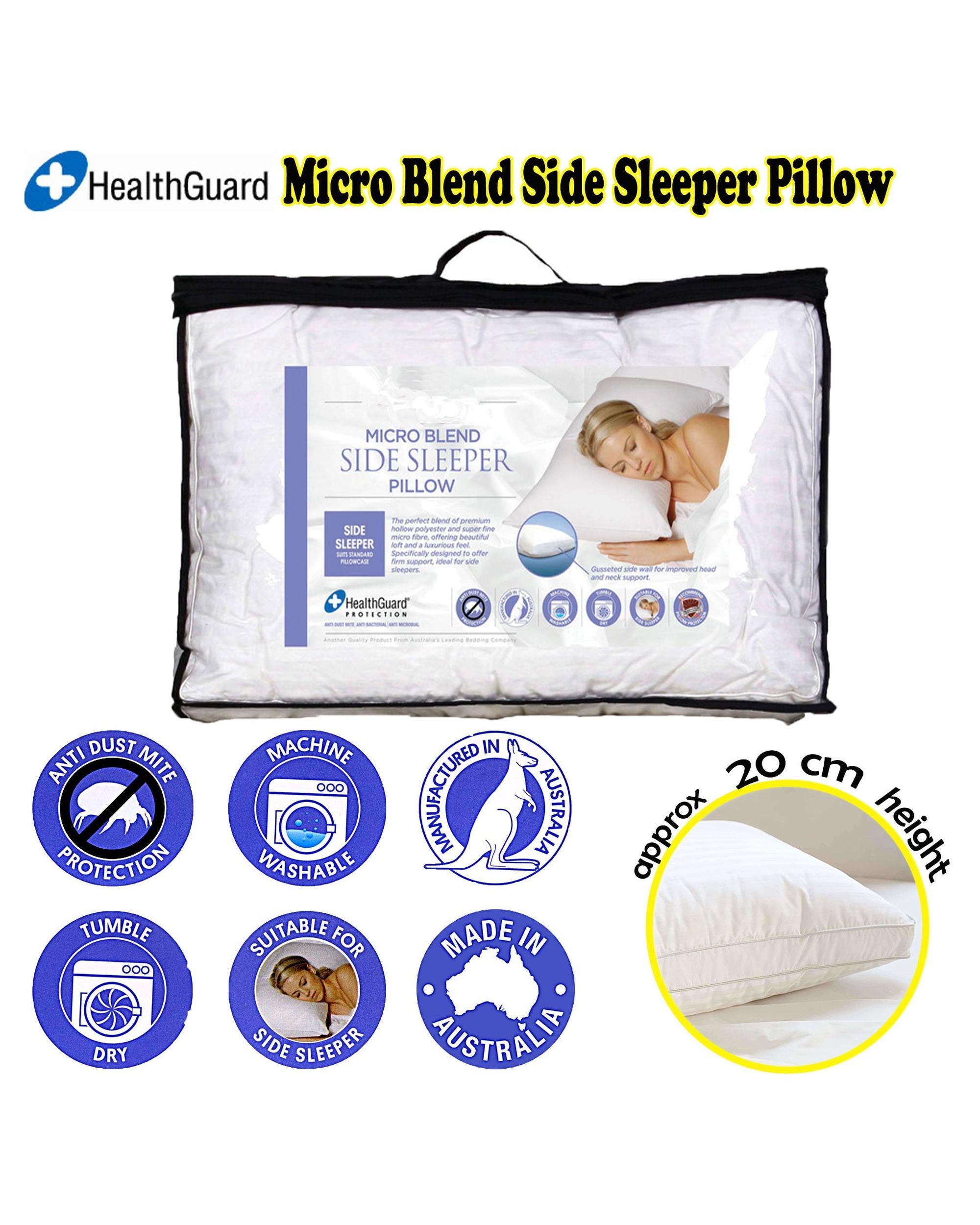 Easyrest Micro Blend Side Sleeper Pillow Big Bedding Australia