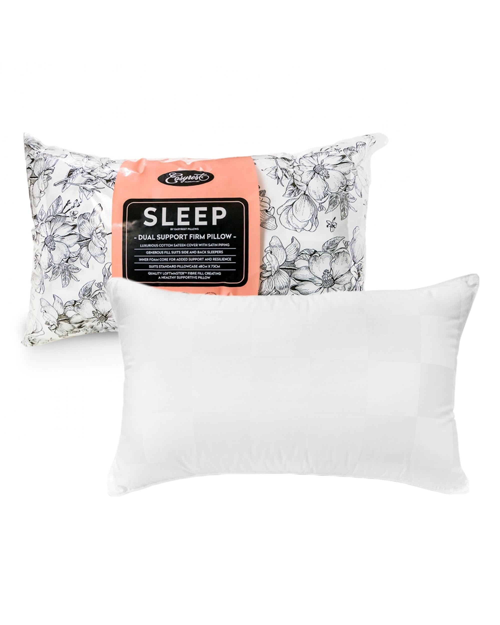 Easyrest Sleep Dual Support Firm Standard Pillow Suits Side Sleeper Big Bedding Australia