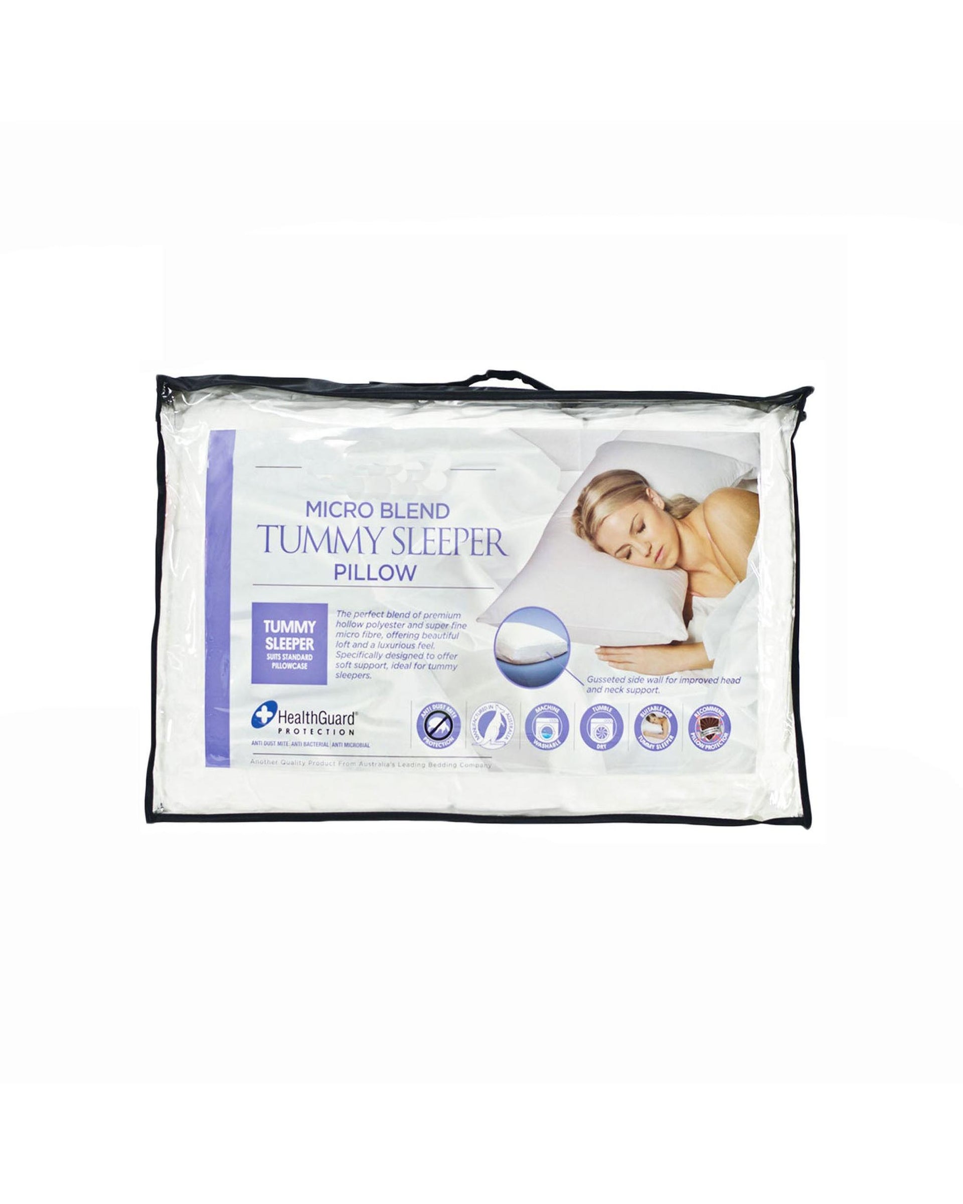 Easyrest Micro Blend Tummy Sleeper Pillow Big Bedding Australia