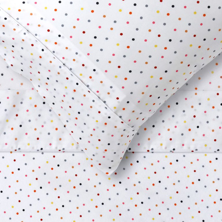 Happy Kids Polka Multi Printed Microfibre Sheet Set