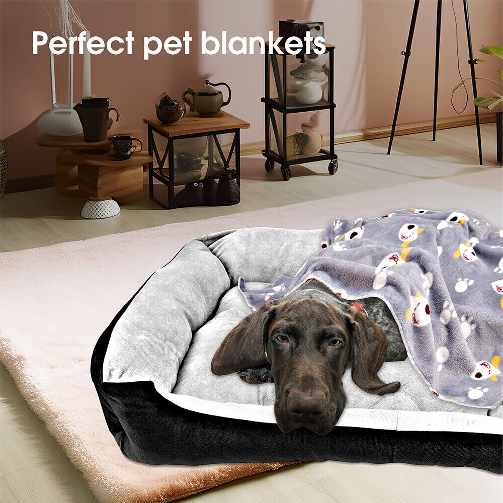 Vaka Navy Dog Bed Pet Cat Calming Floor Mat Sleeping Cave Washable Extra Large 29704 Big Bedding Australia