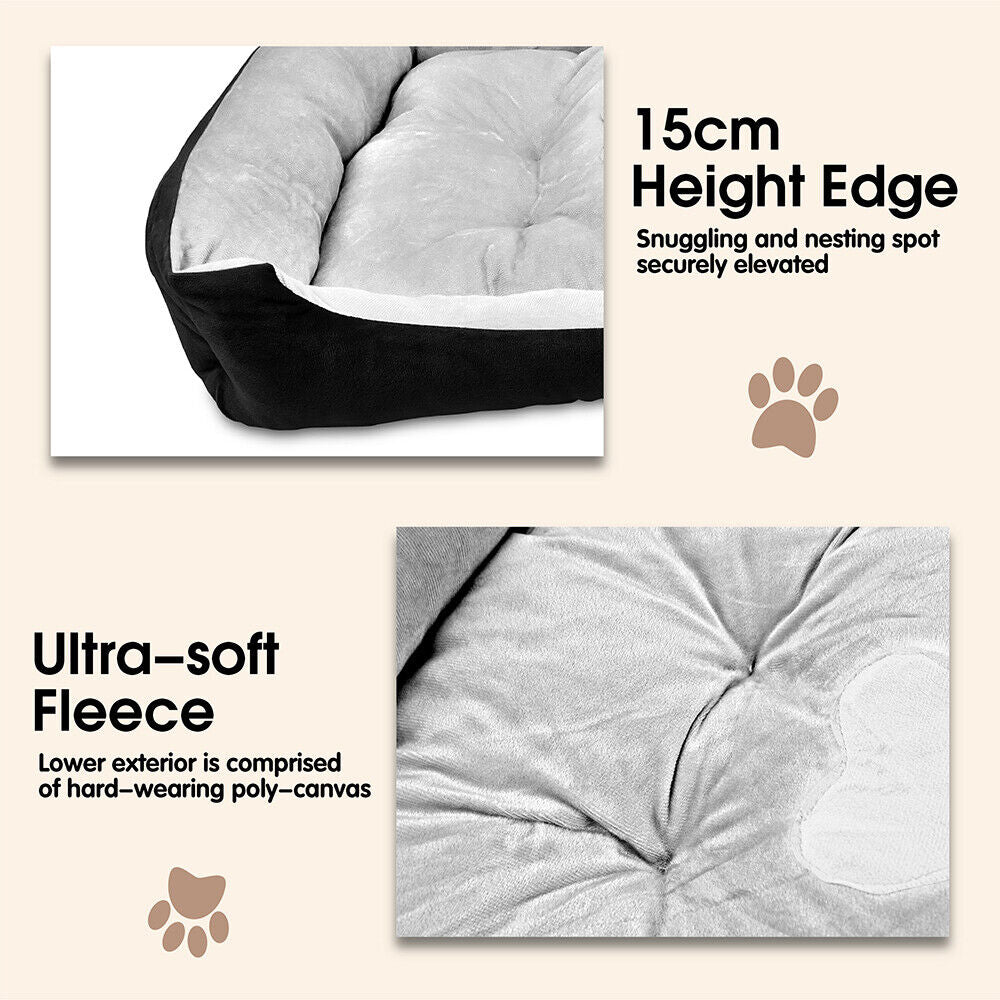 Vaka Navy Dog Bed Pet Cat Calming Floor Mat Sleeping Cave Washable Extra Large 29705 Big Bedding Australia