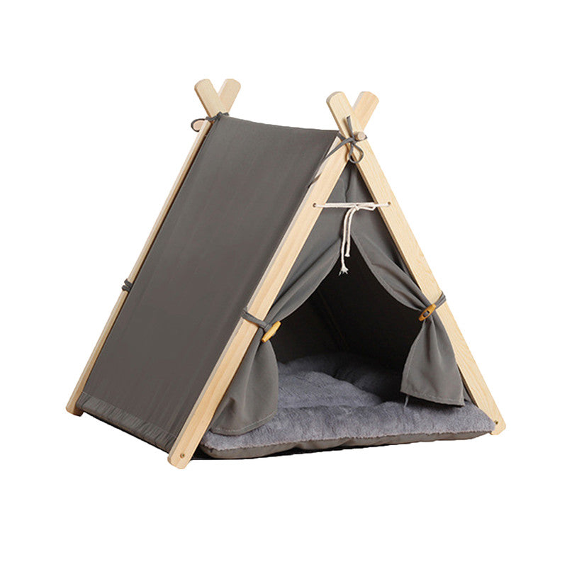 Pets Teepee Dogs Tent Removable and Washable Cats Tents Dog Cat Bed With Cushion Big Bedding Australia