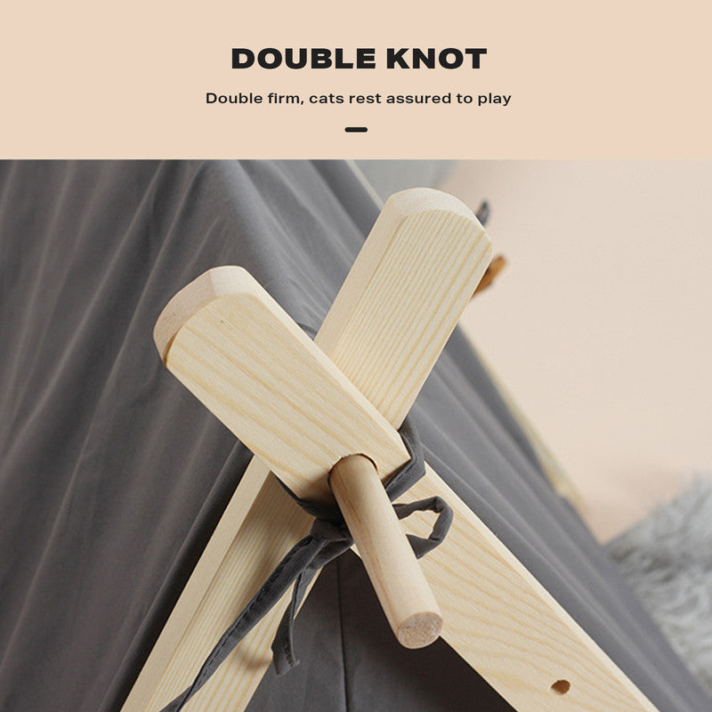 Pets Teepee Dogs Tent Removable and Washable Cats Tents Dog Cat Bed With Cushion Big Bedding Australia